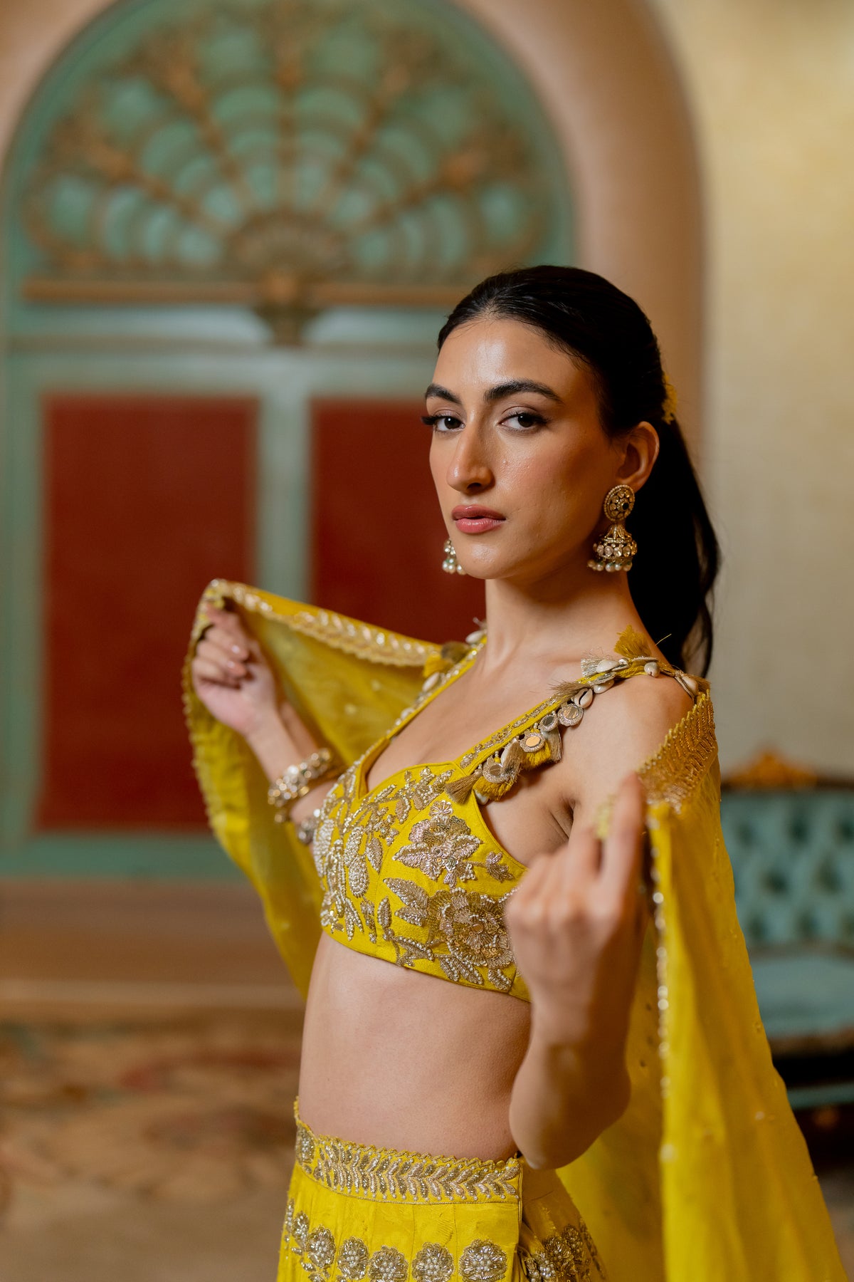 Lime Yellow Lehenga Set