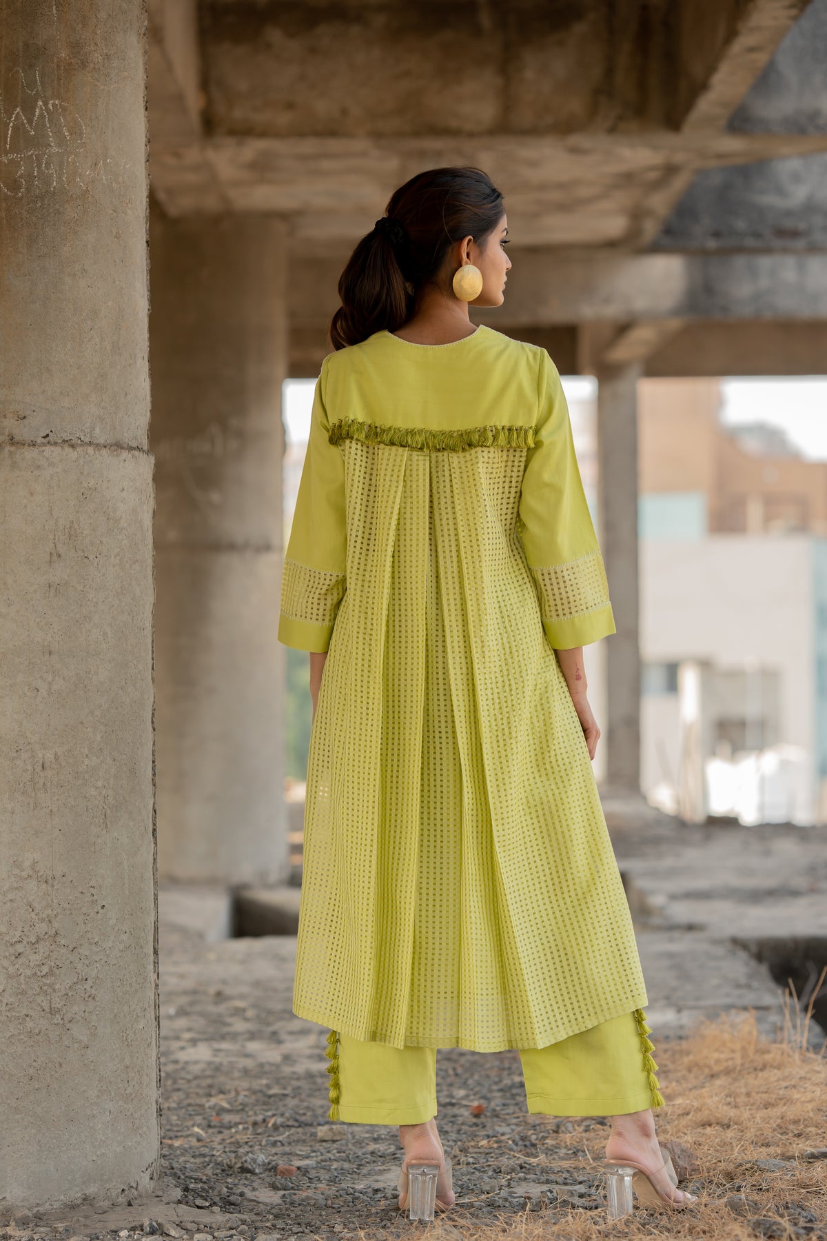 Lime Kurta With Pants