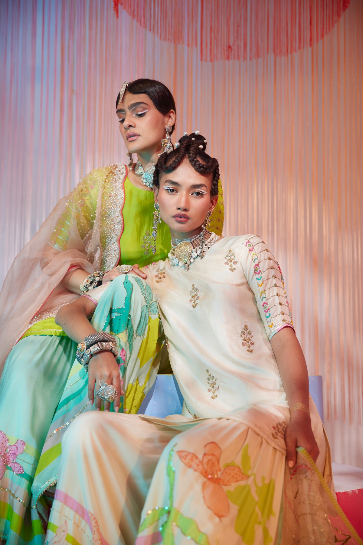 Ivory orchid gharara
