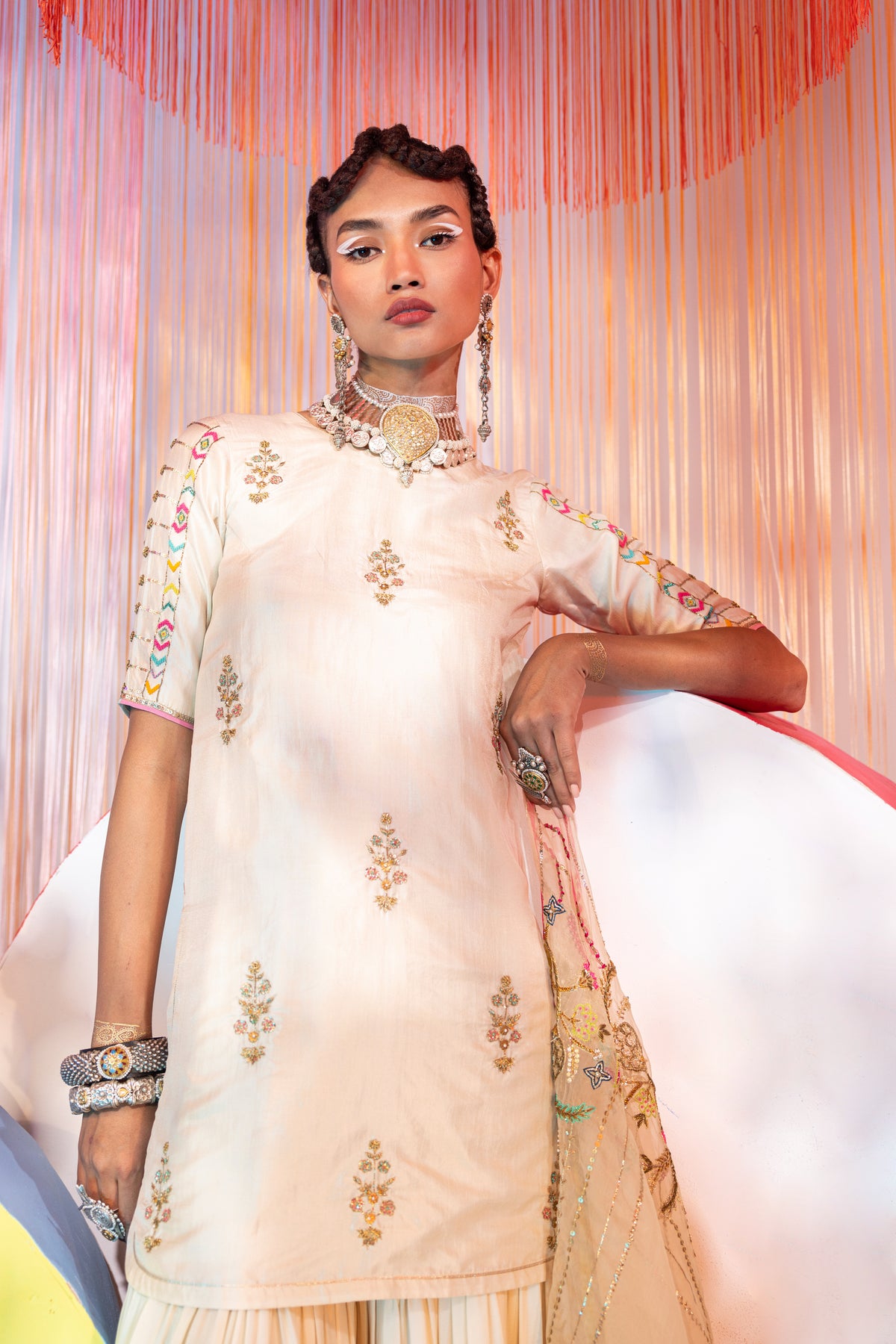 Ivory orchid gharara