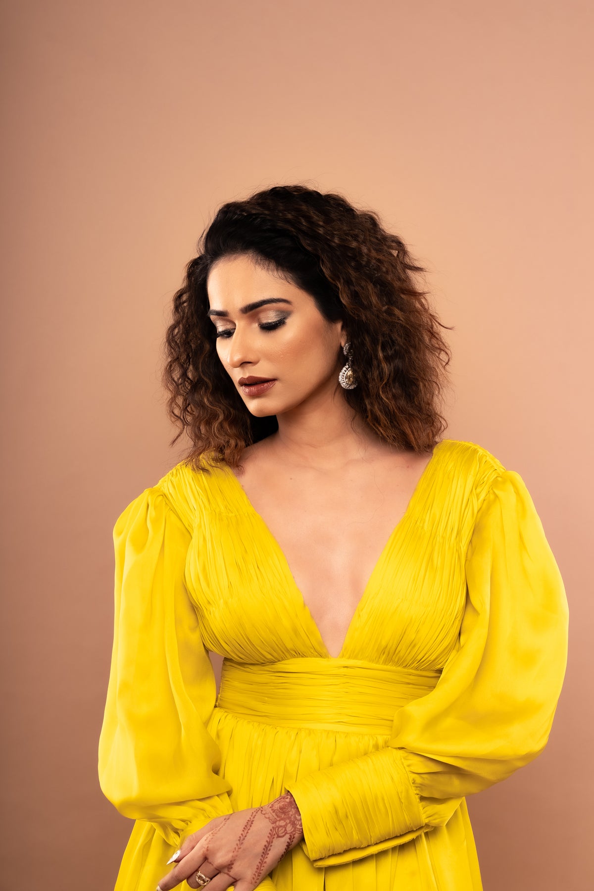 Lime yellow gown