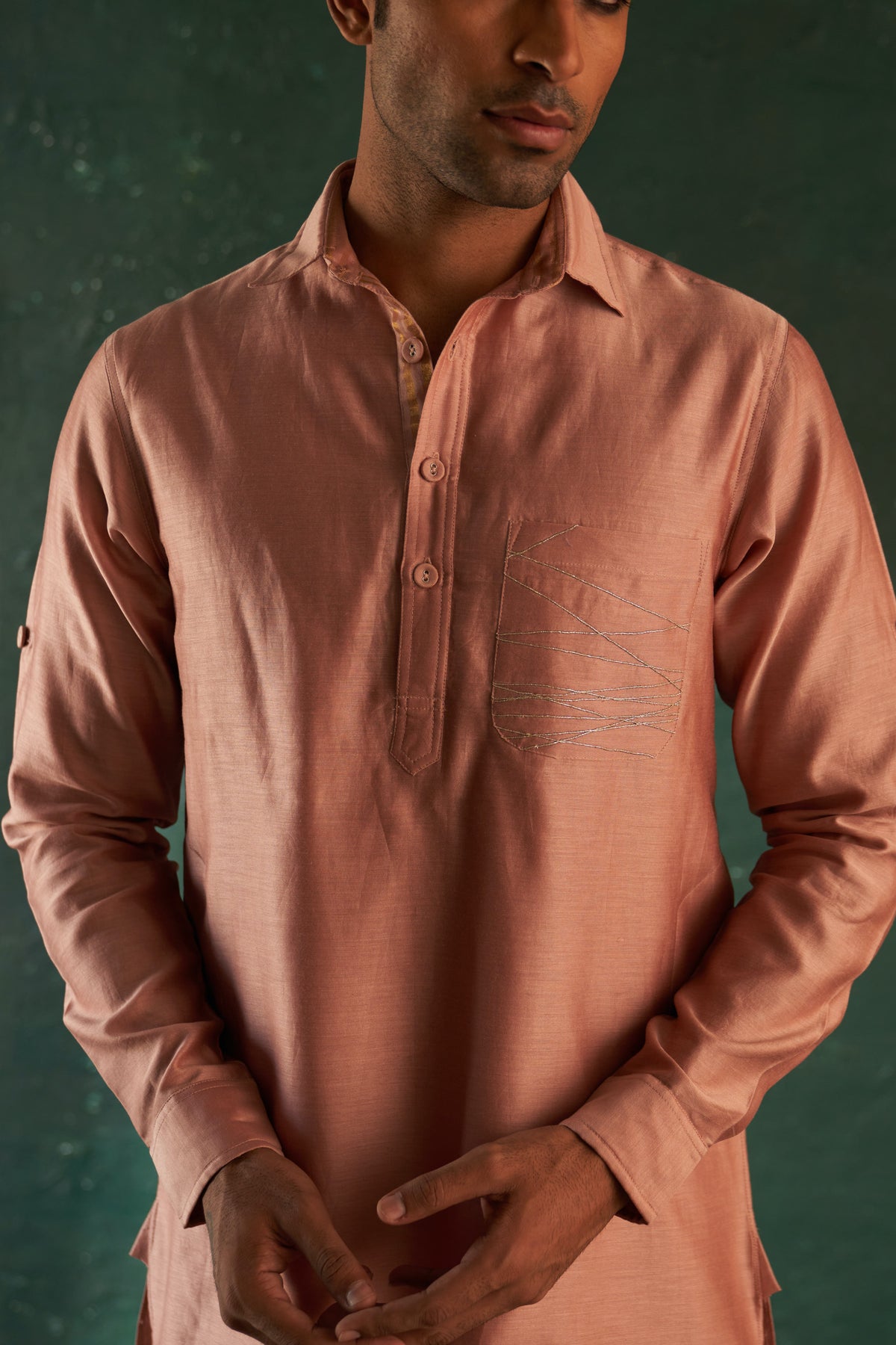 Midas Rose Pathani Kurta set