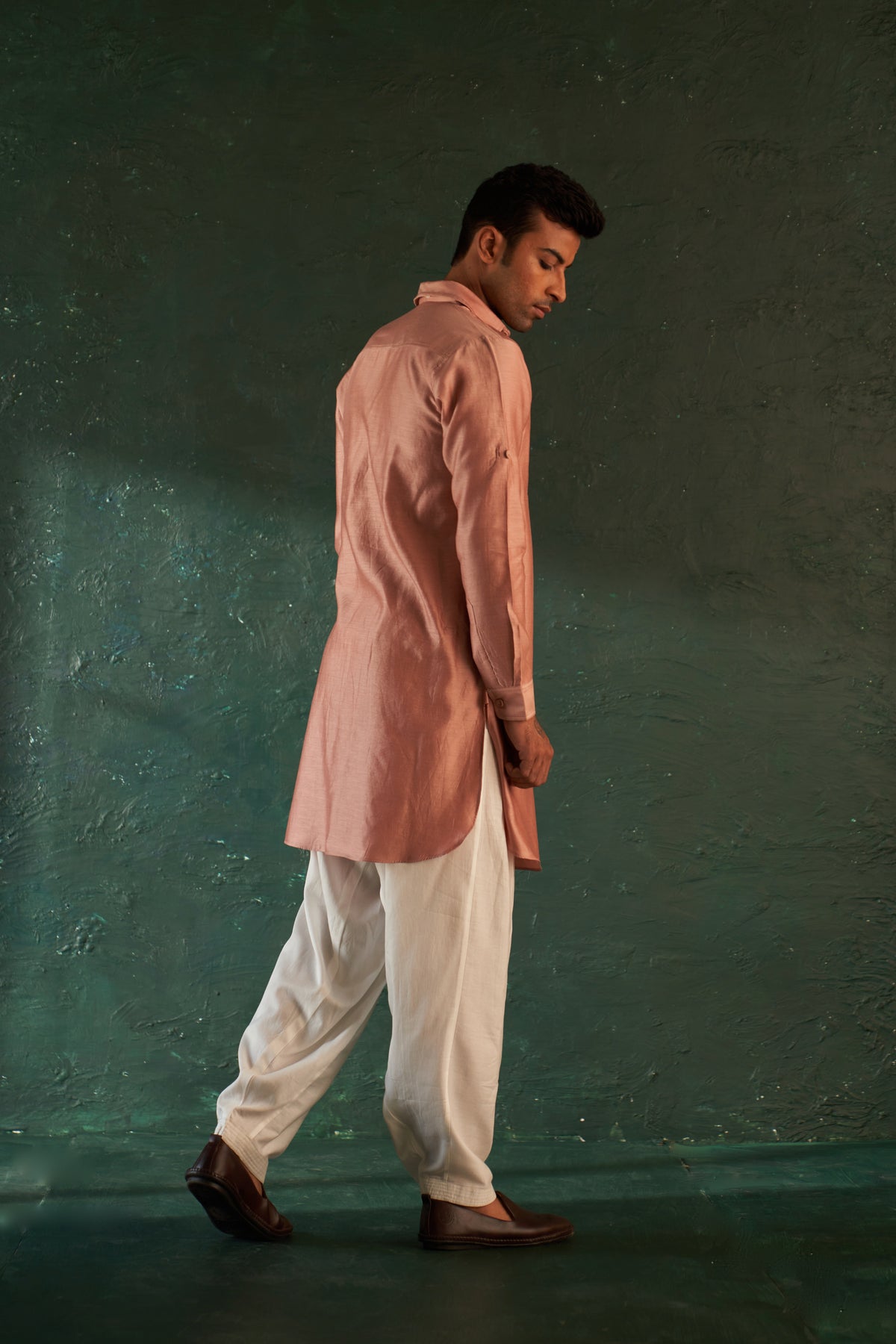 Midas Rose Pathani Kurta set