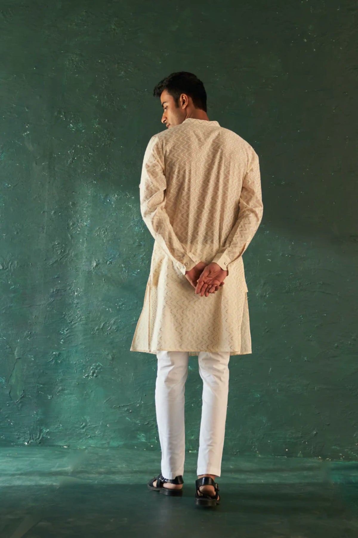 Ivory Chevron Kurta set