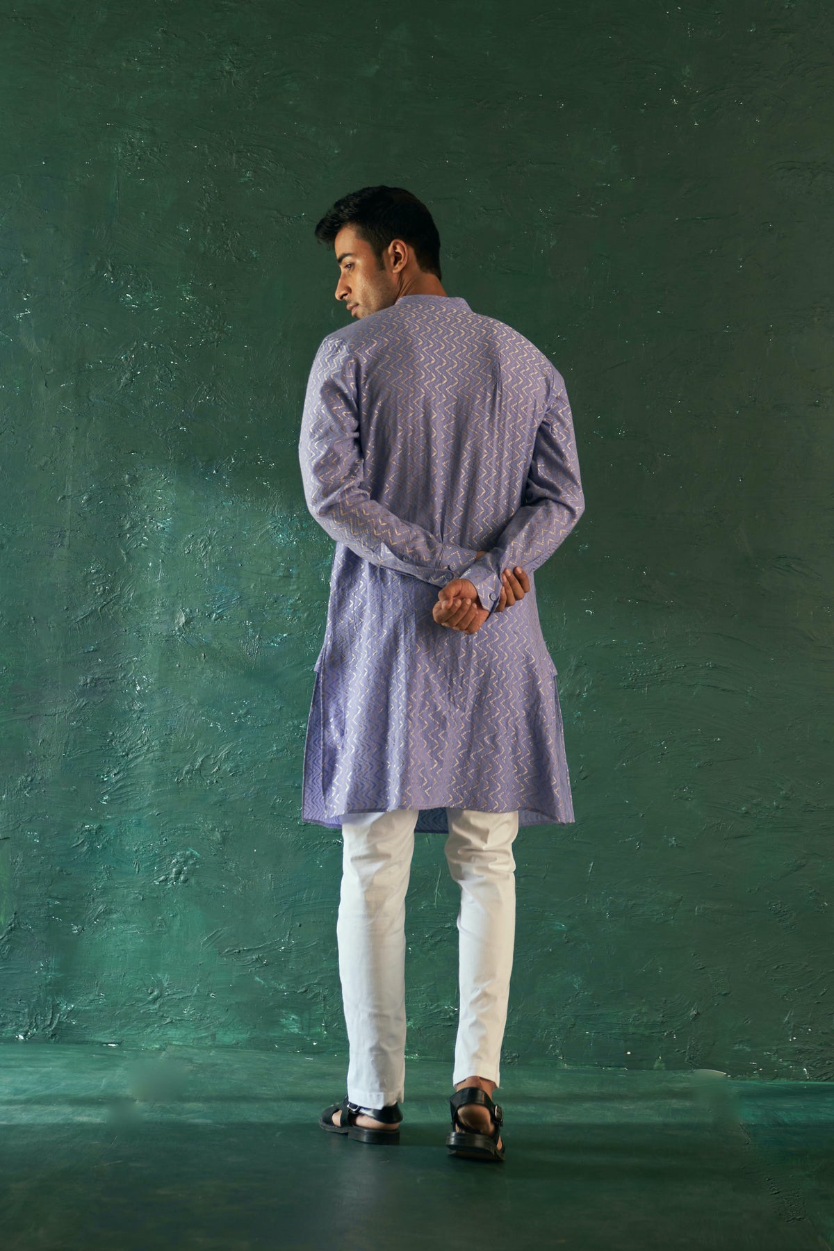 Midas Lavender Chevron Kurta set