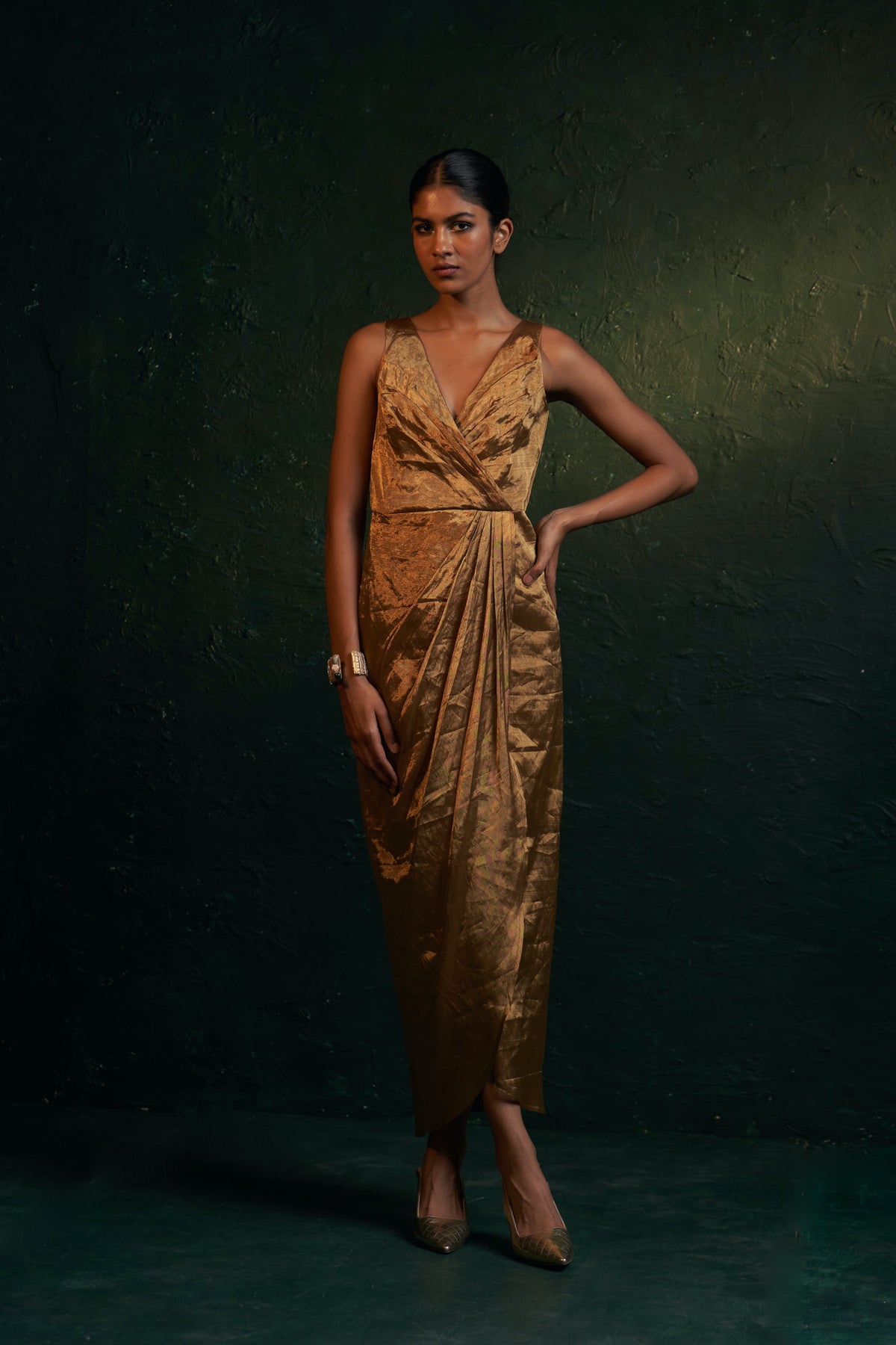Midas Gold Tissue Dress