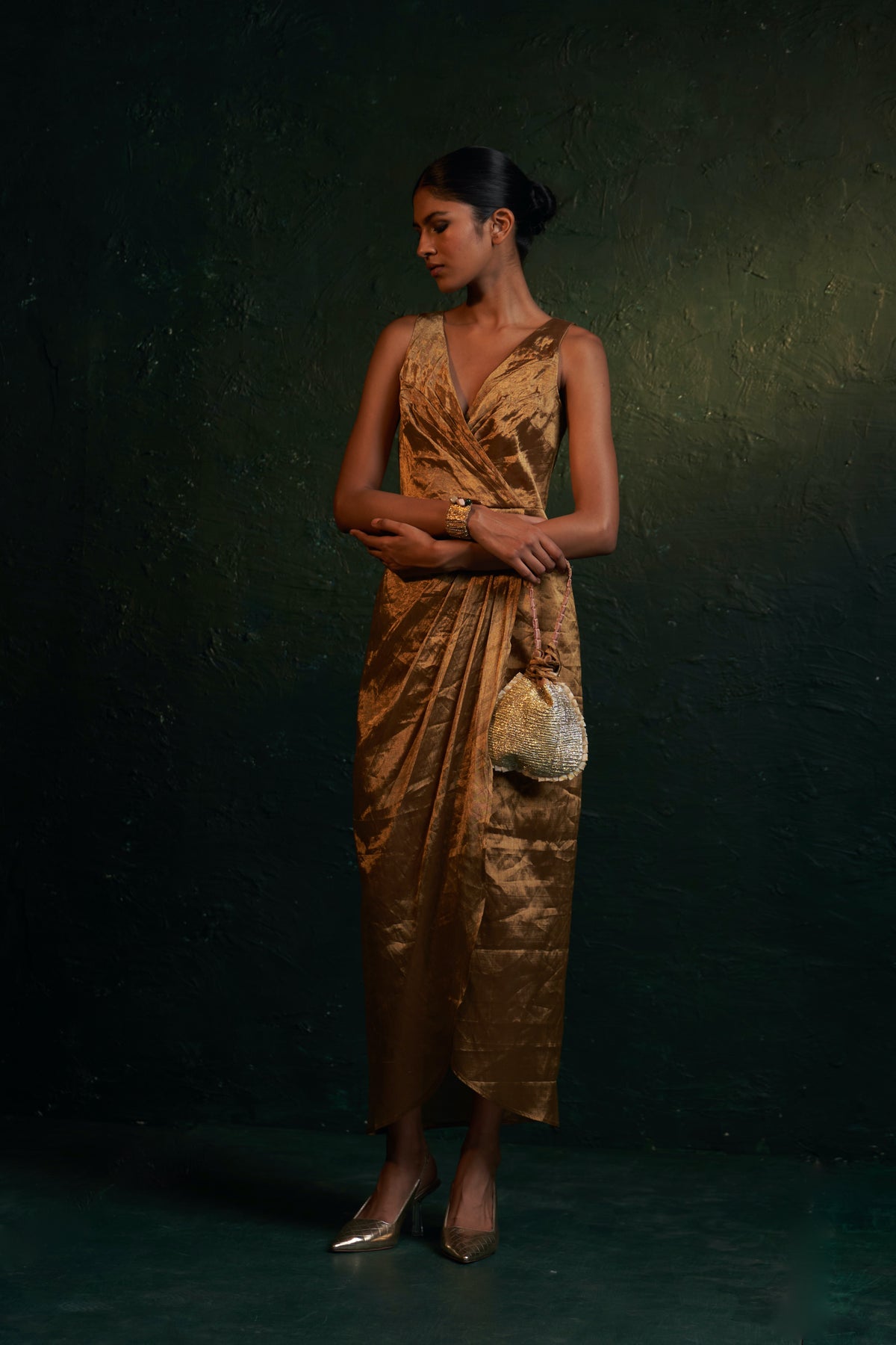 Midas Gold Tissue Dress