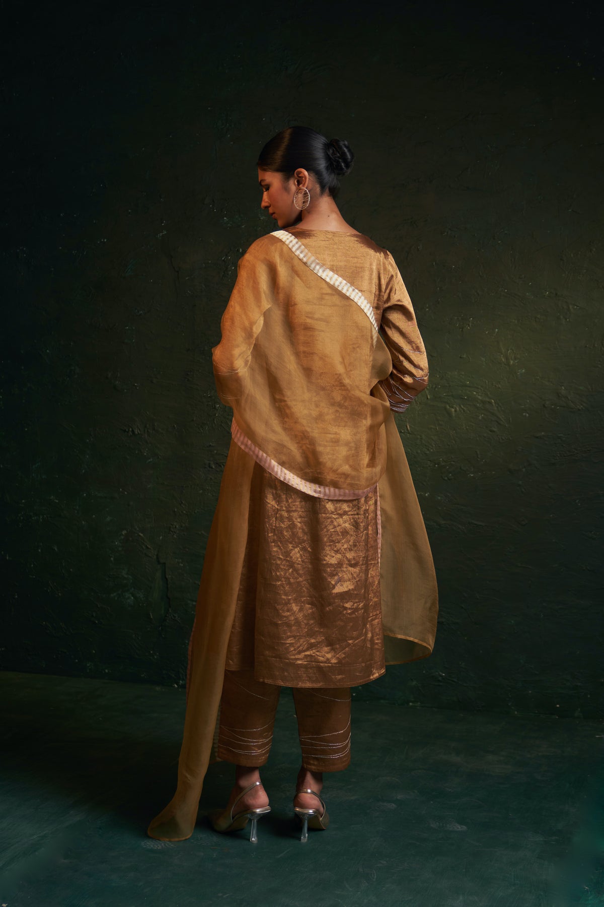 Midas Gold Tissue Kurta Set