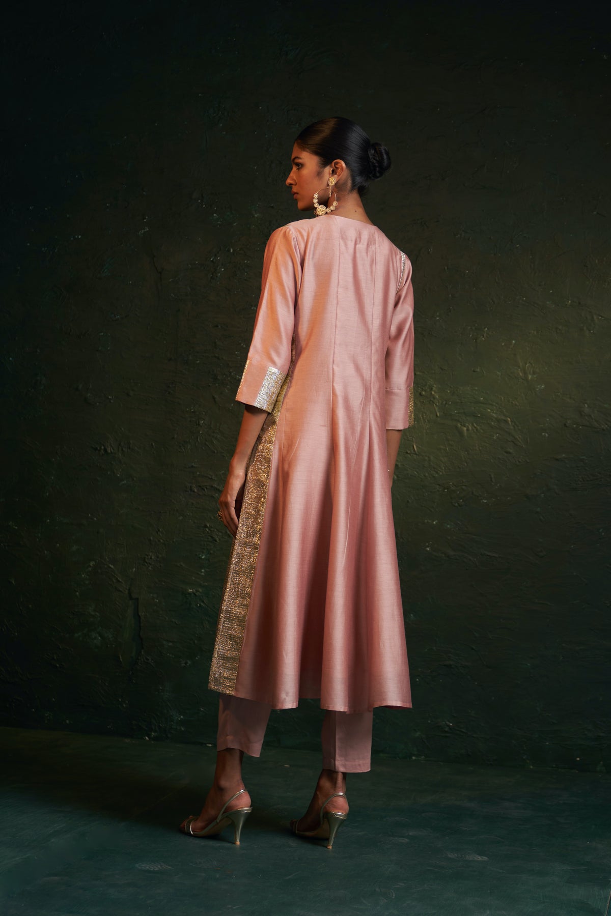 Midas Rose Pink Chanderi Kurta set