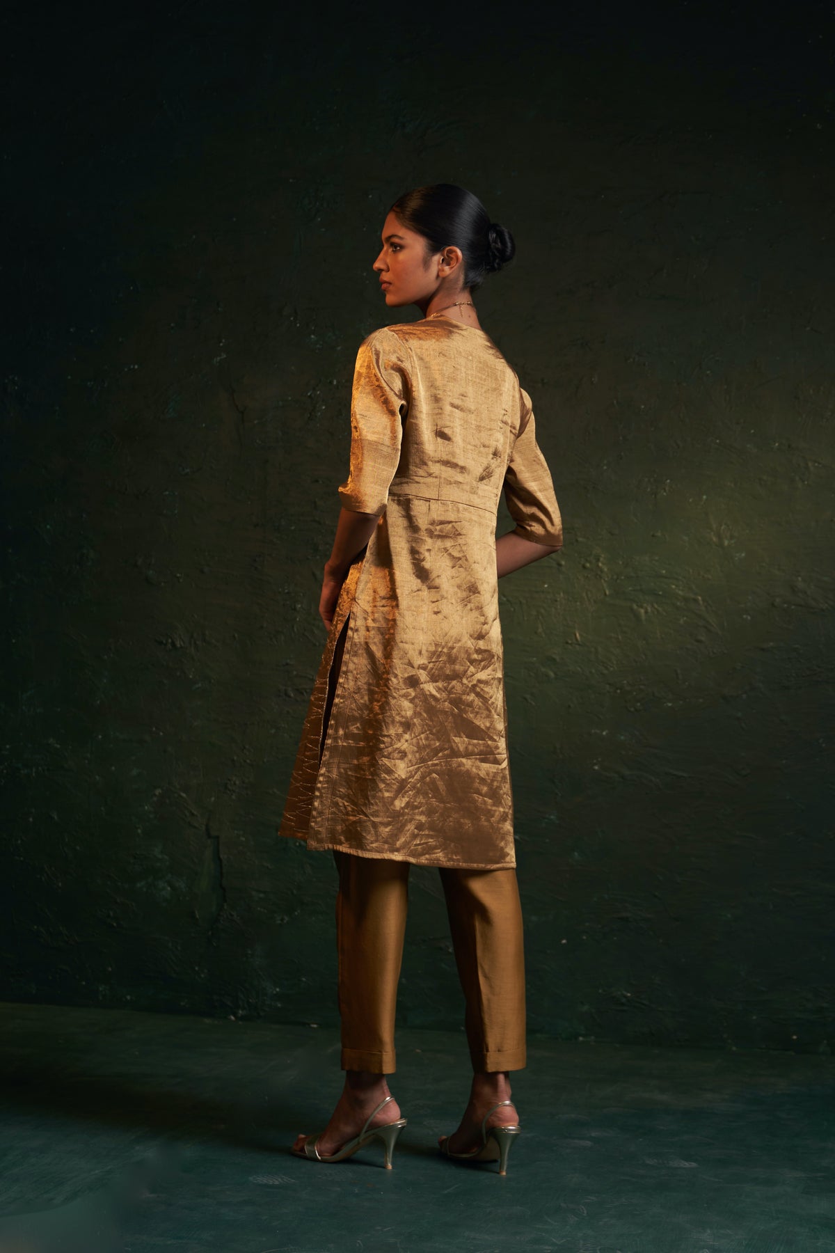 Midas Gold Tissue Kurta set