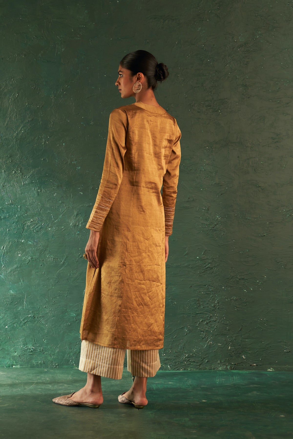 Midas Gold Tissue Kurta set