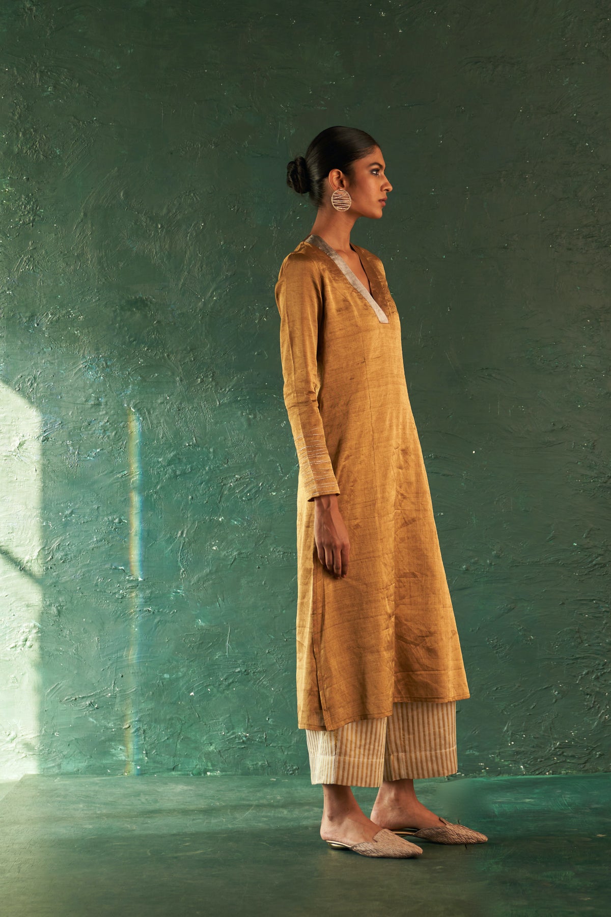 Midas Gold Tissue Kurta set
