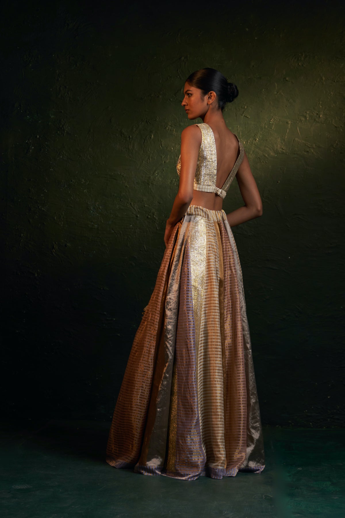 Midas Tissue Lehenga Set