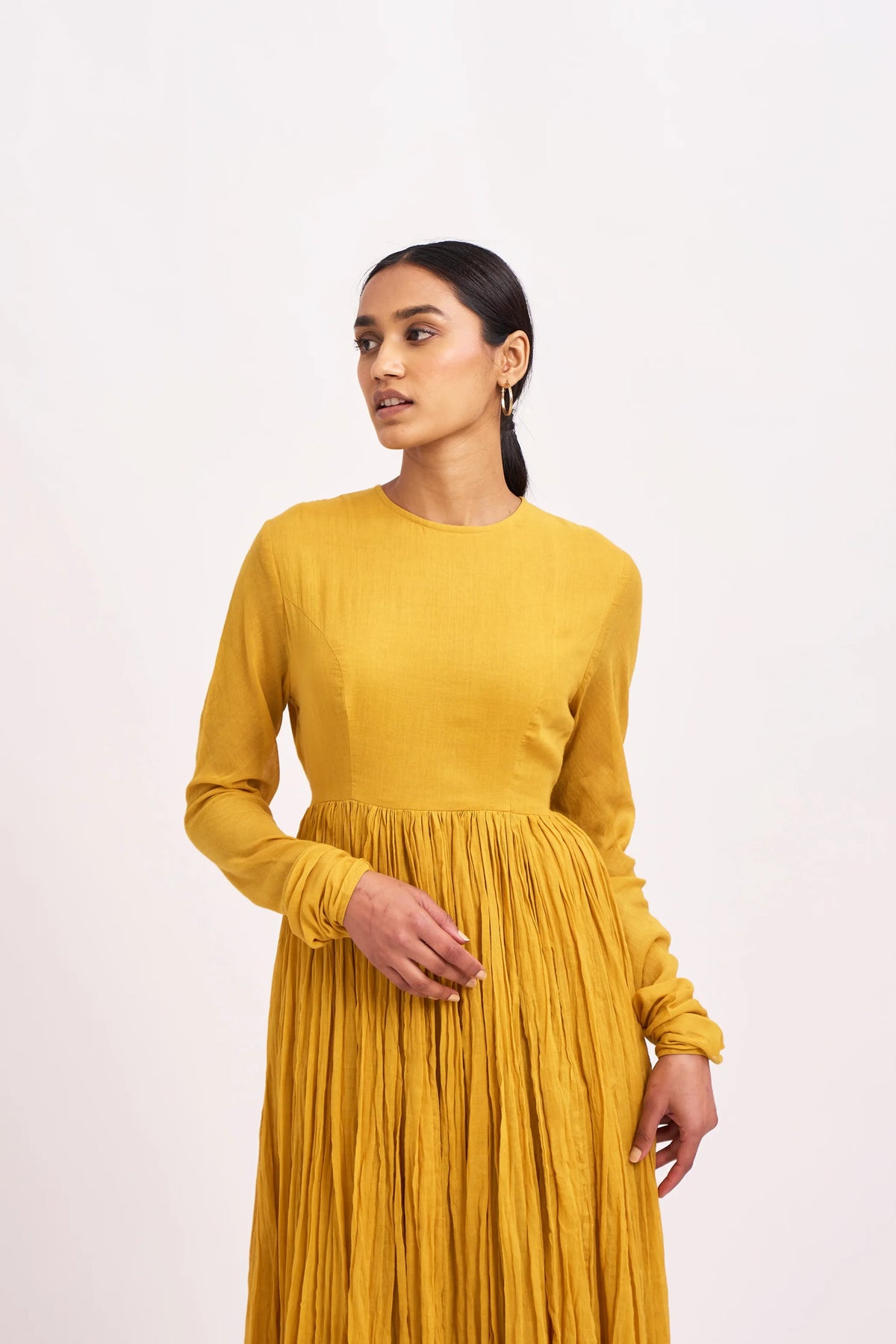 Mustard anarkali set
