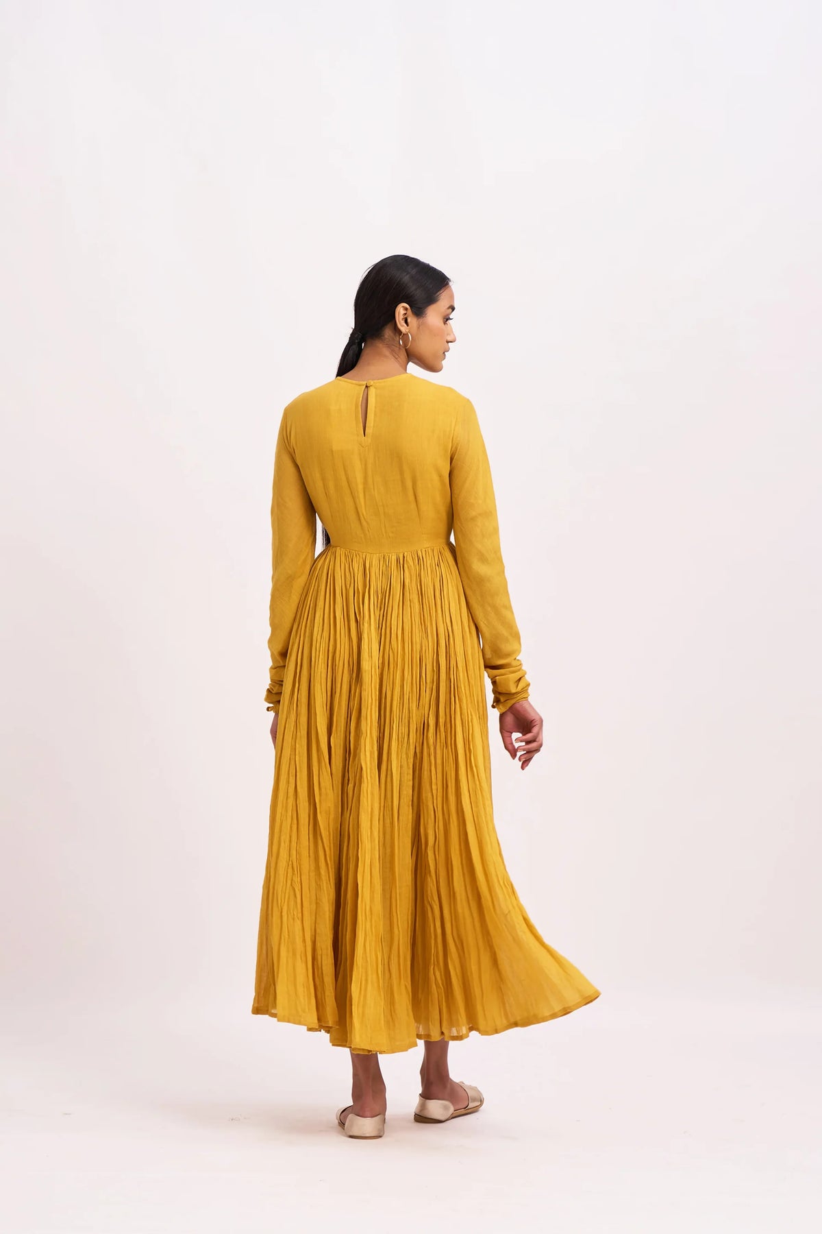 Mustard anarkali set