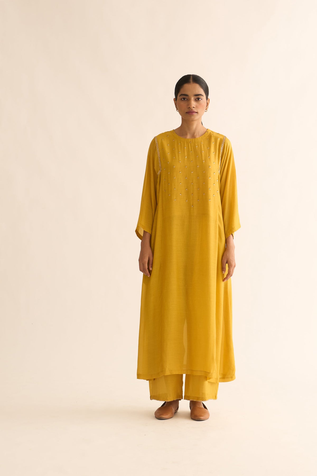 Mustard T-2 Kurta Set