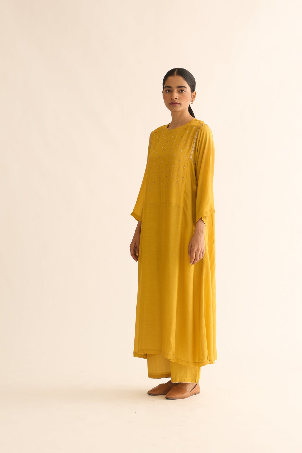 Mustard T-2 Kurta Set