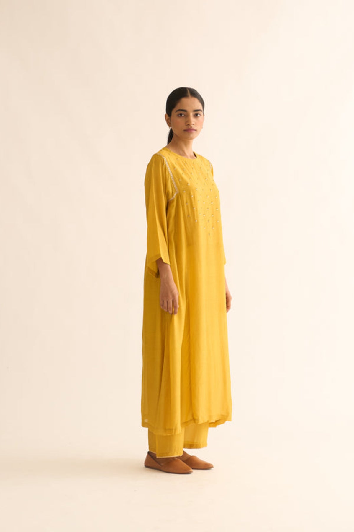 Mustard T-2 Kurta Set