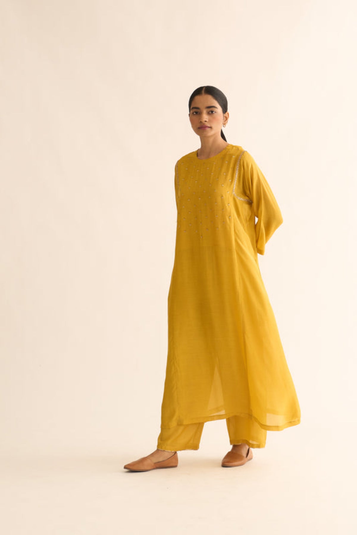 Mustard T-2 Kurta Set