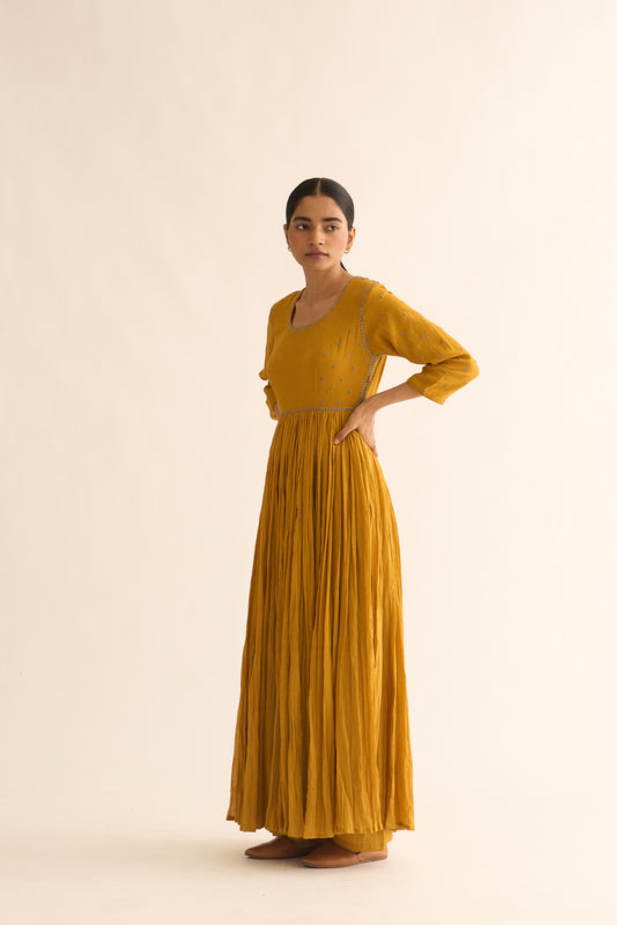 Ojas Mustard Kalidar Kurta Set