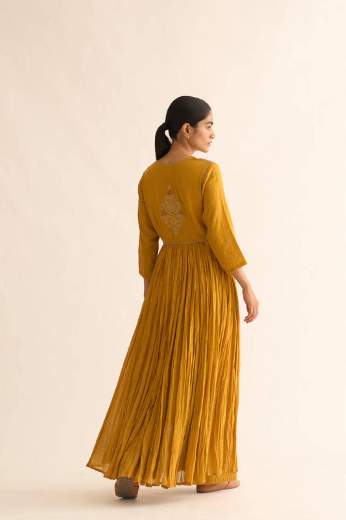 Ojas Mustard Kalidar Kurta Set