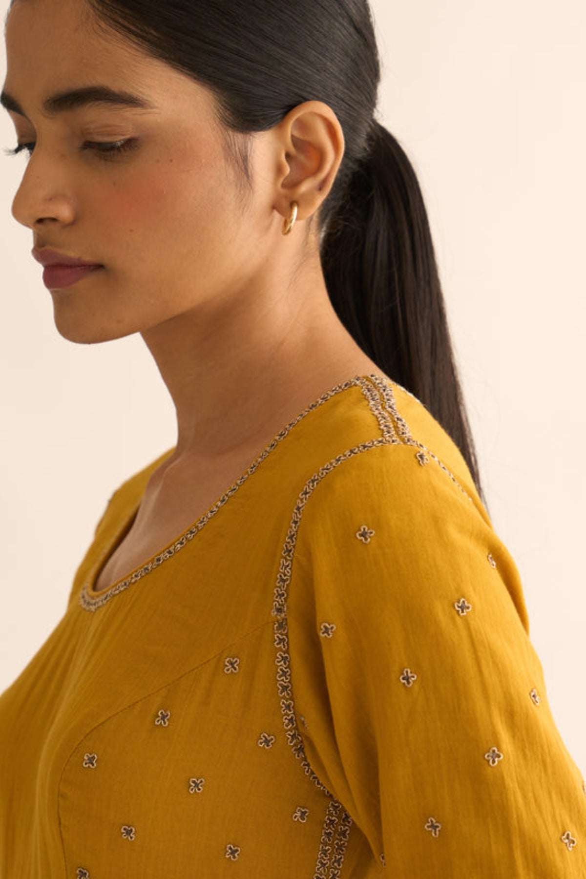 Ojas Mustard Kalidar Kurta Set