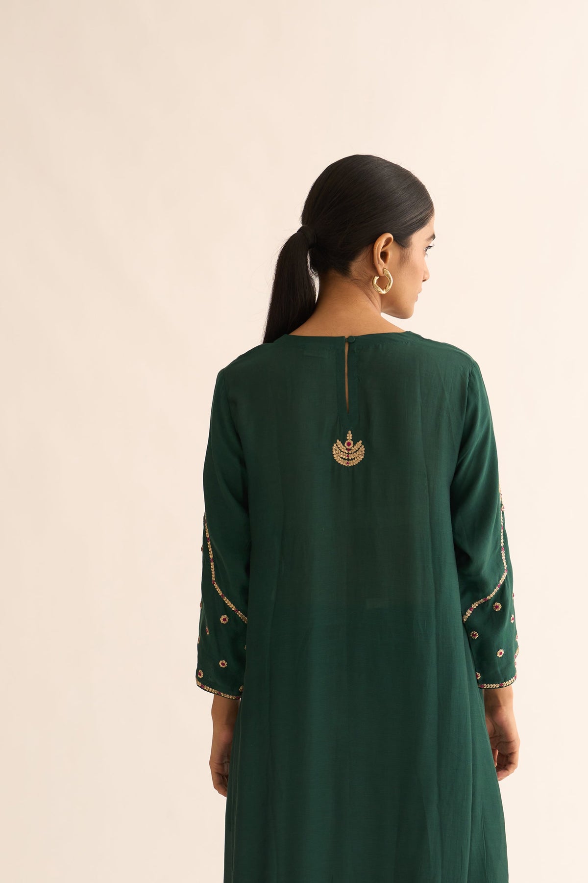 Ambily Deep Green Kurta Set