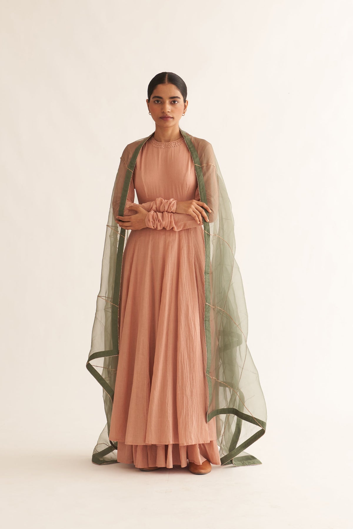 Amrita Old Rose Anarkali Set