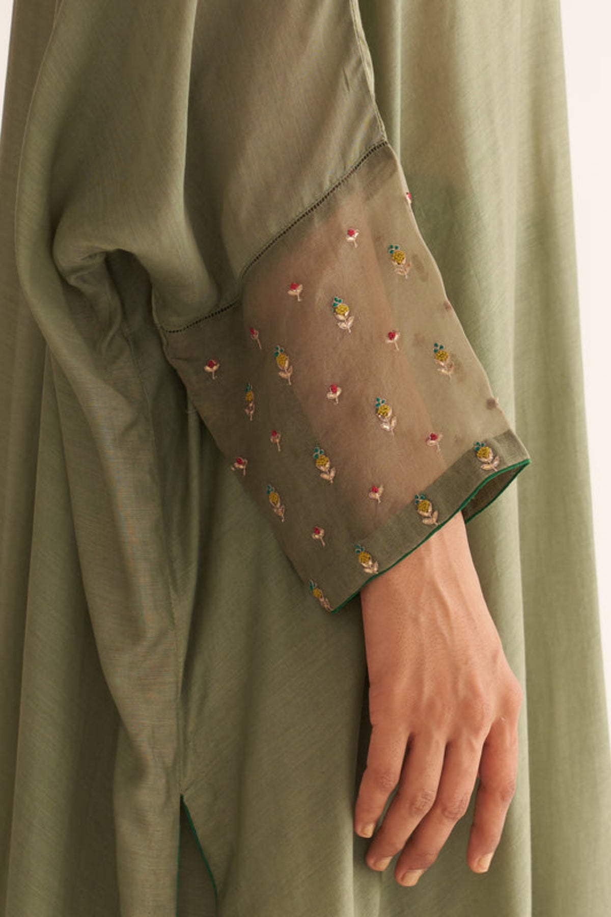 Ayana Sage Green Kaftan Set