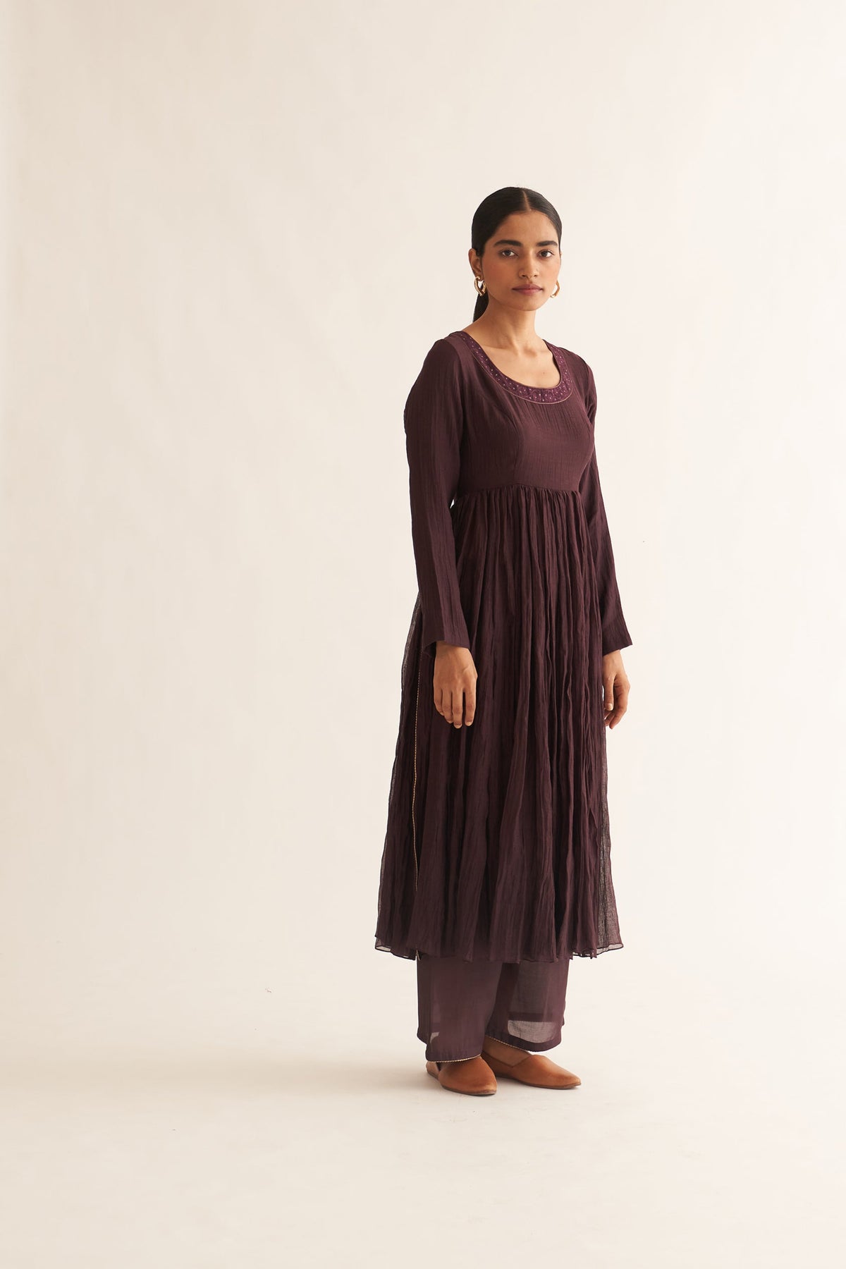 Silvi Deep Wine Kurta Set