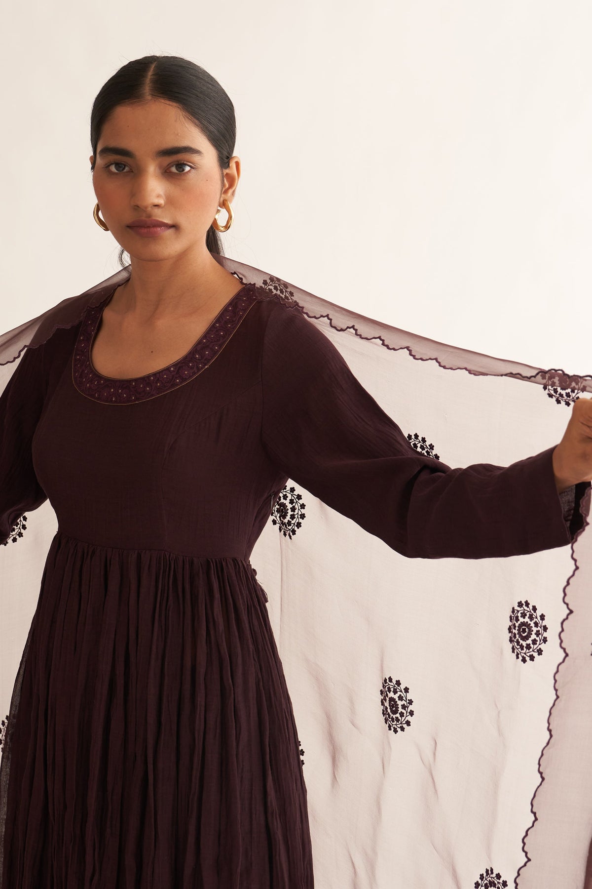 Silvi Deep Wine Kurta Set