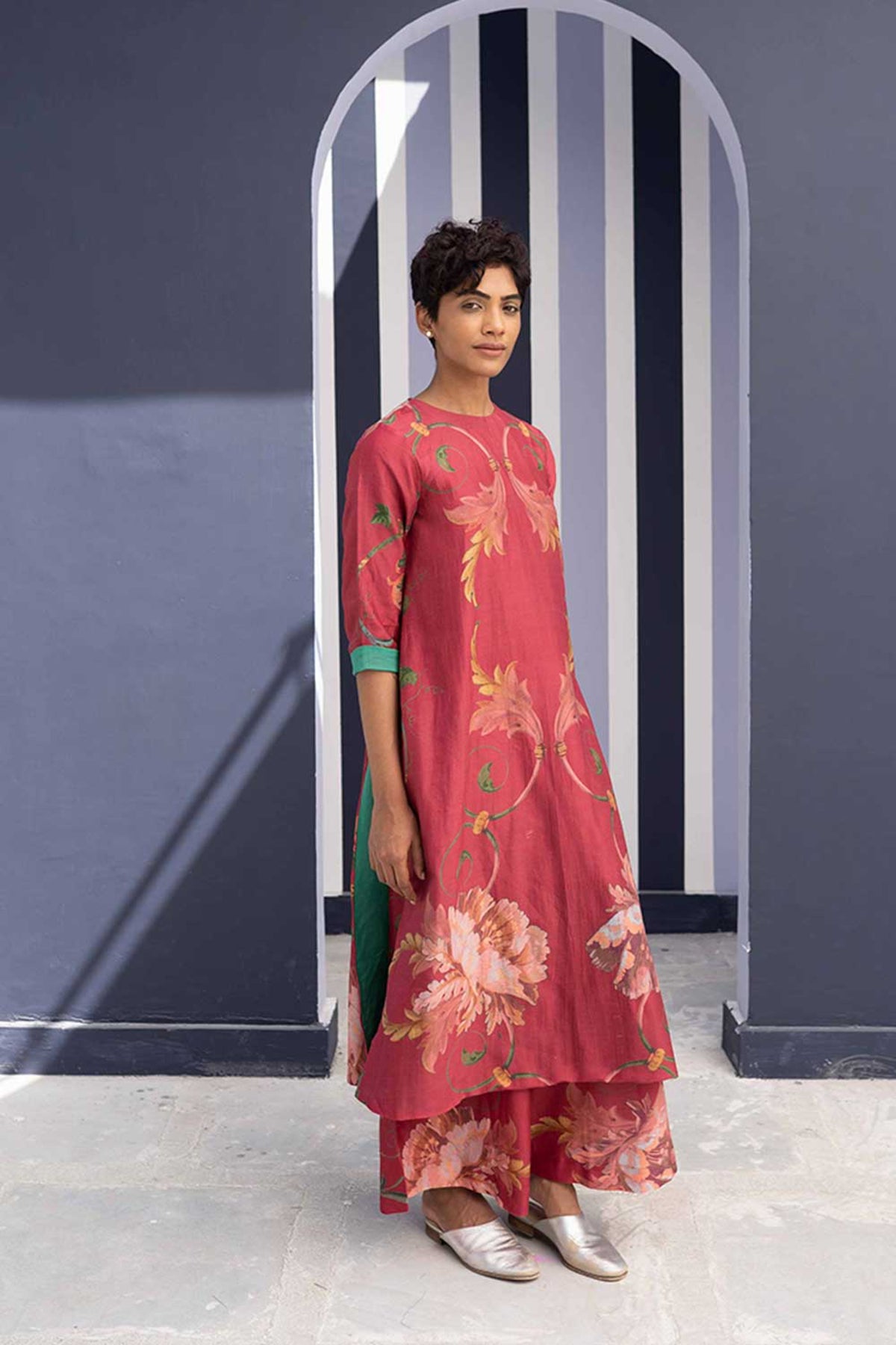 Rani rose kurta set