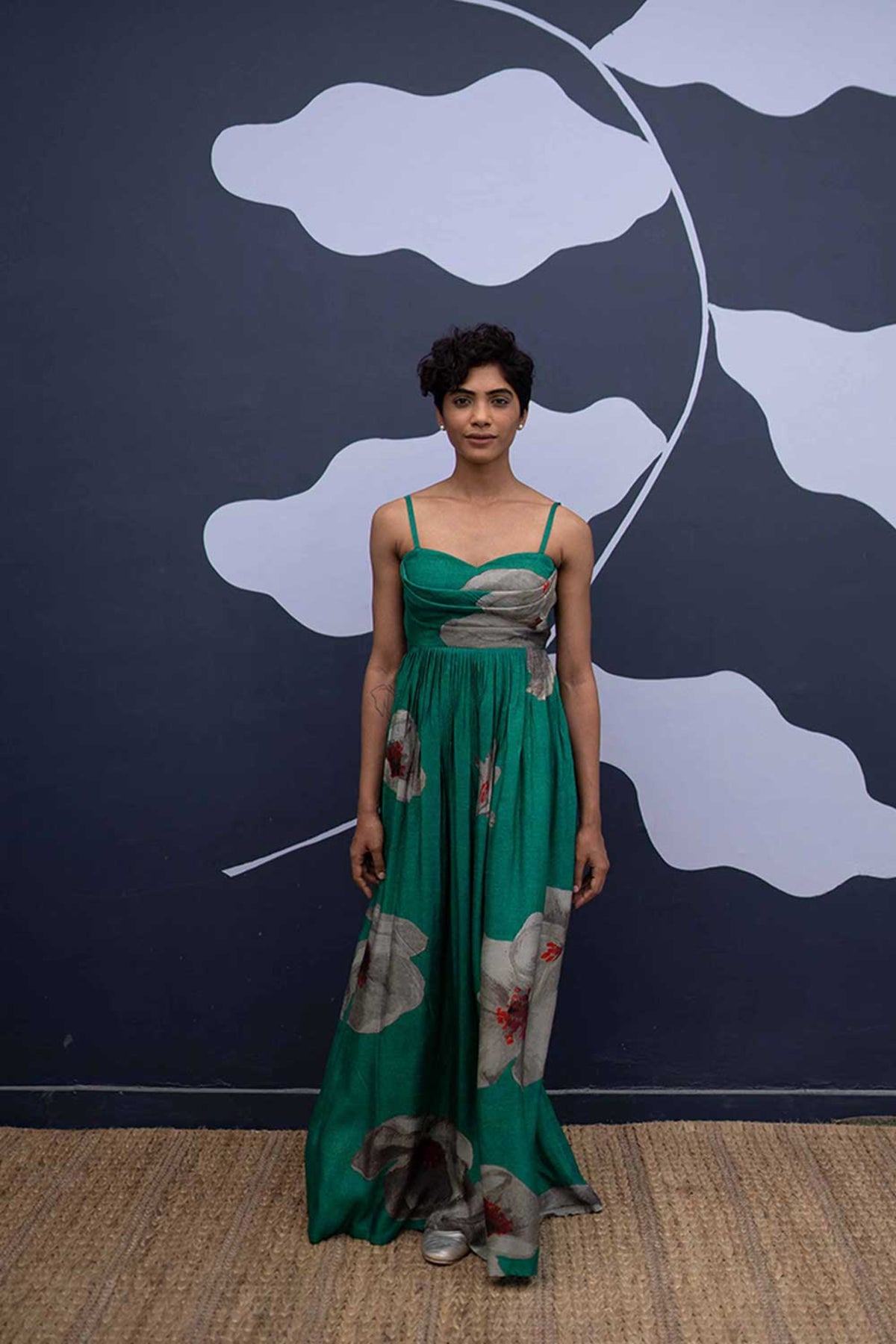 White poppies dress
