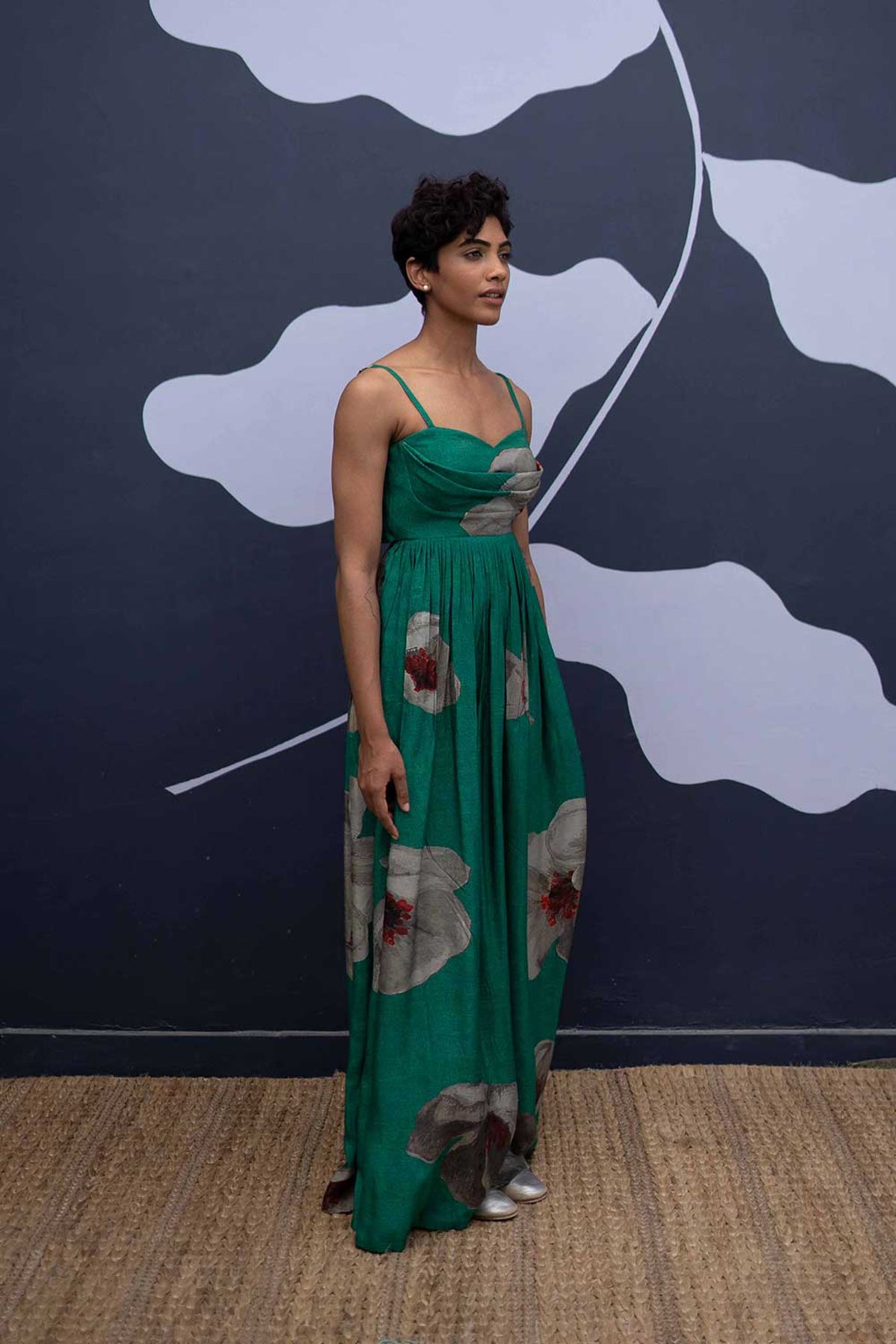 White poppies dress