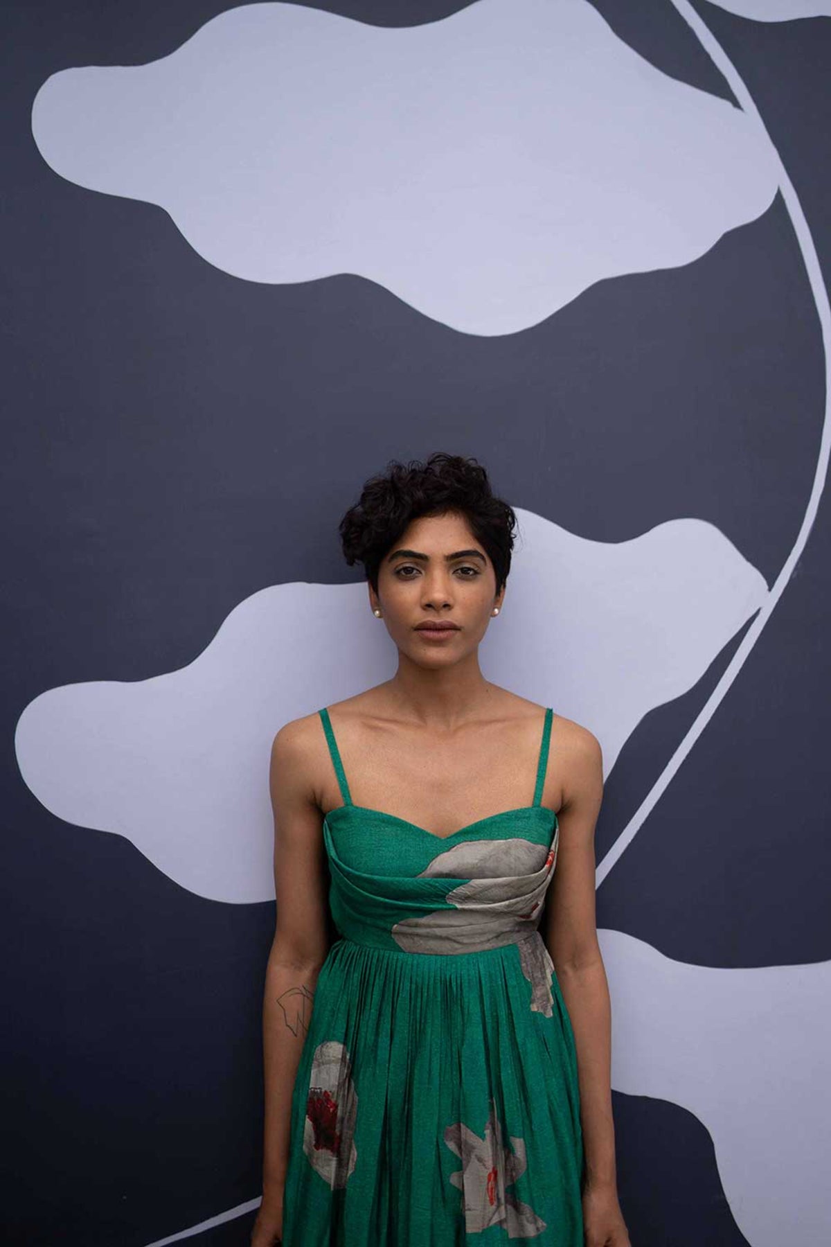White poppies dress