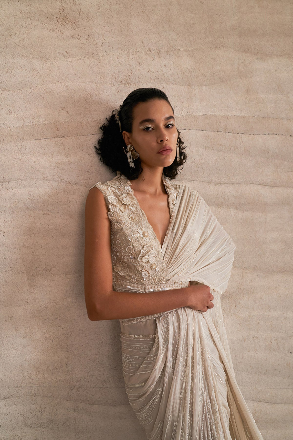 Pop Bloom Midi Drape Saree