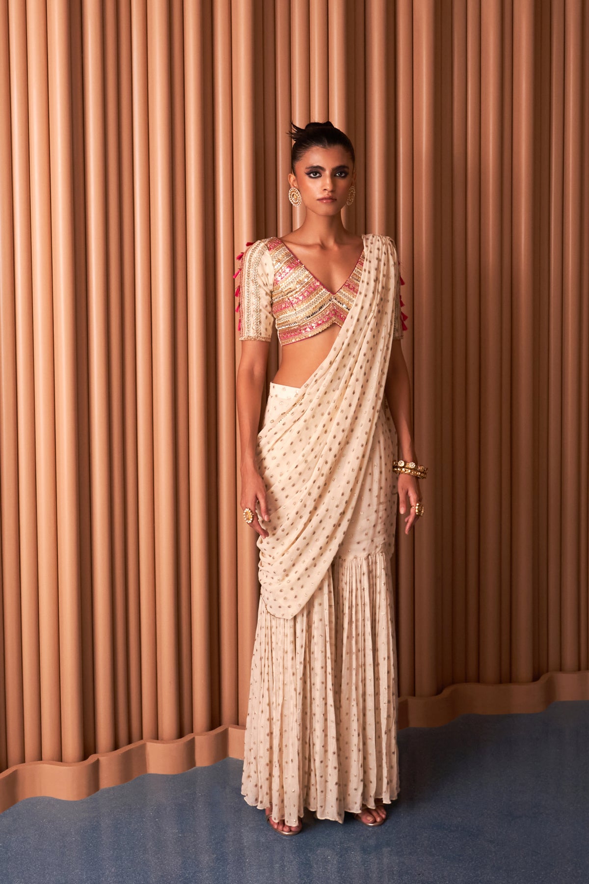 Sunlee Sharara Saree