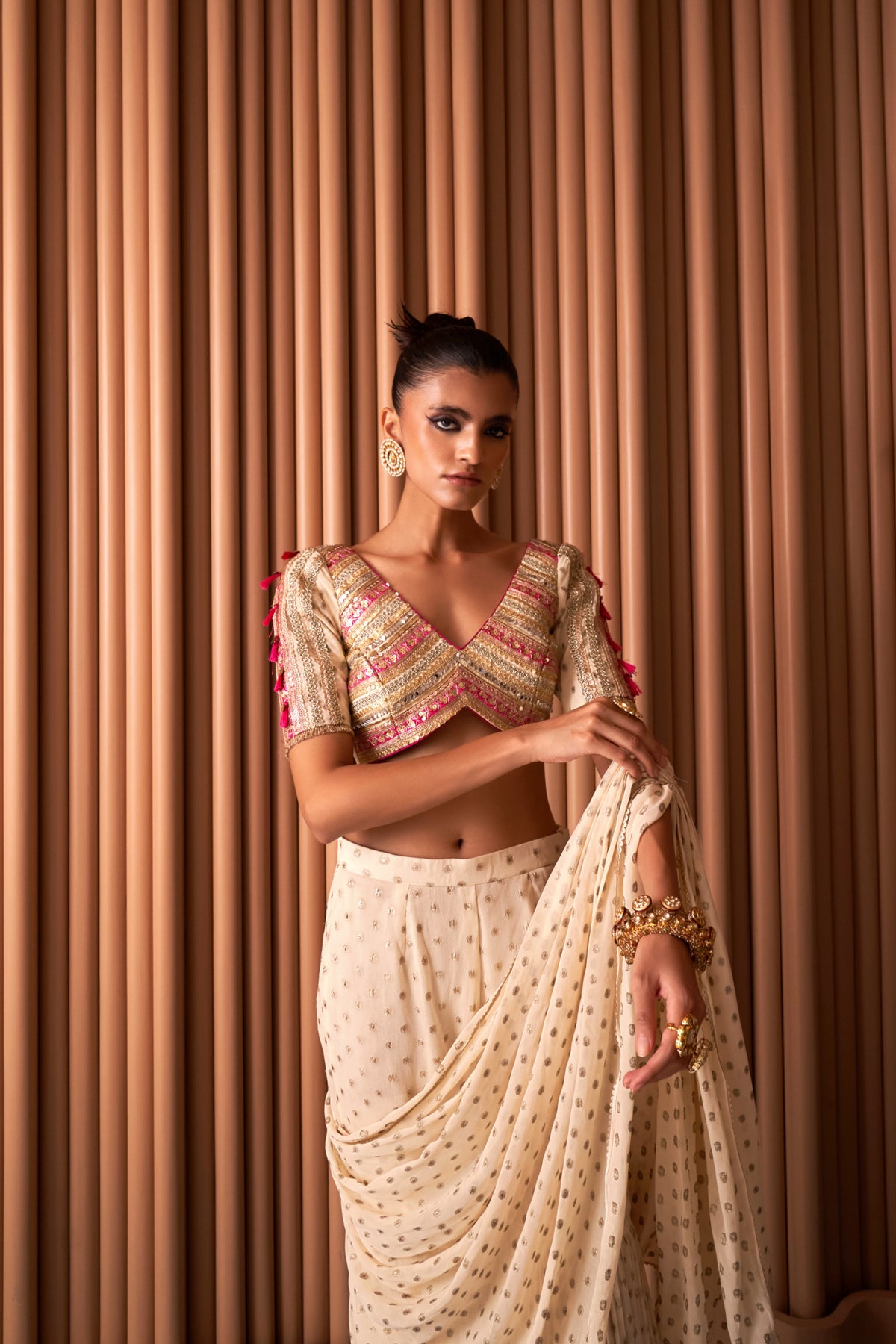 Sunlee Sharara Saree