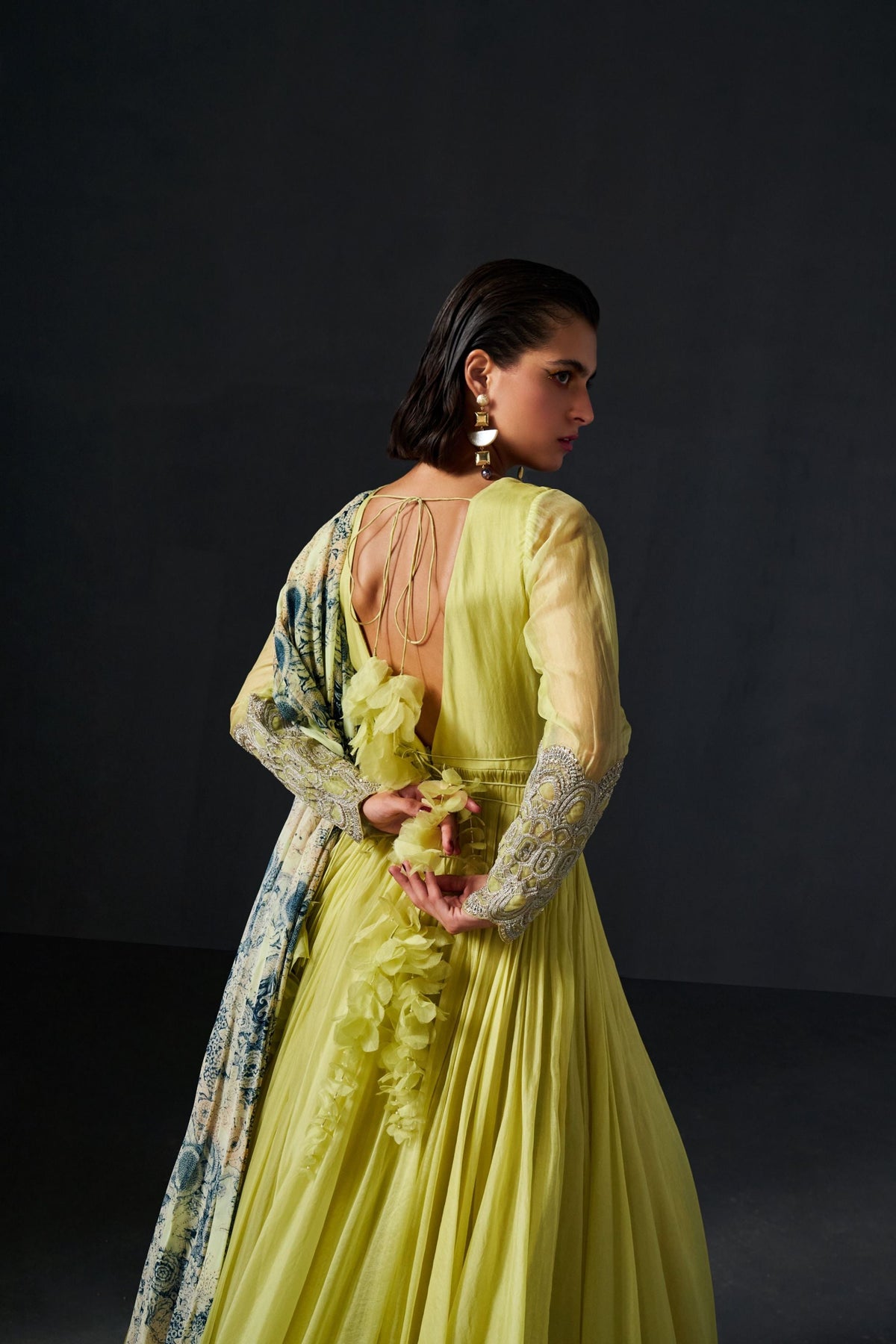 Mint Green Organza Anarkali