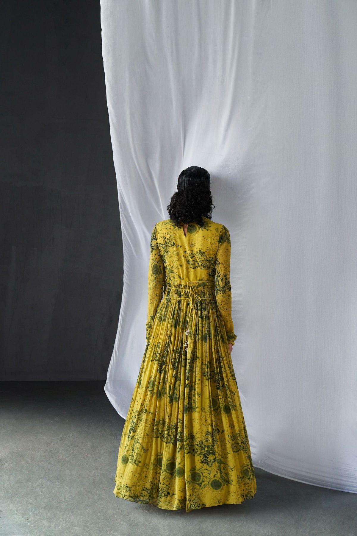 Mustard Blossom Anarkali Set