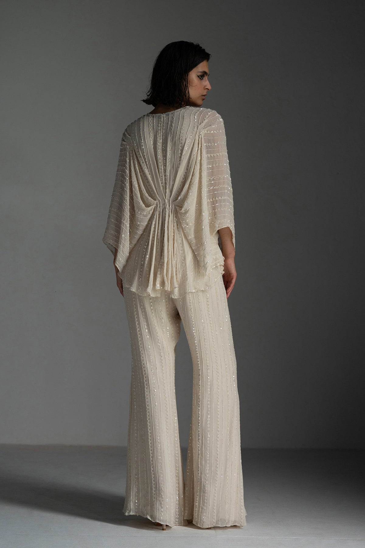 Ivory Drape Wing Co Ord Set