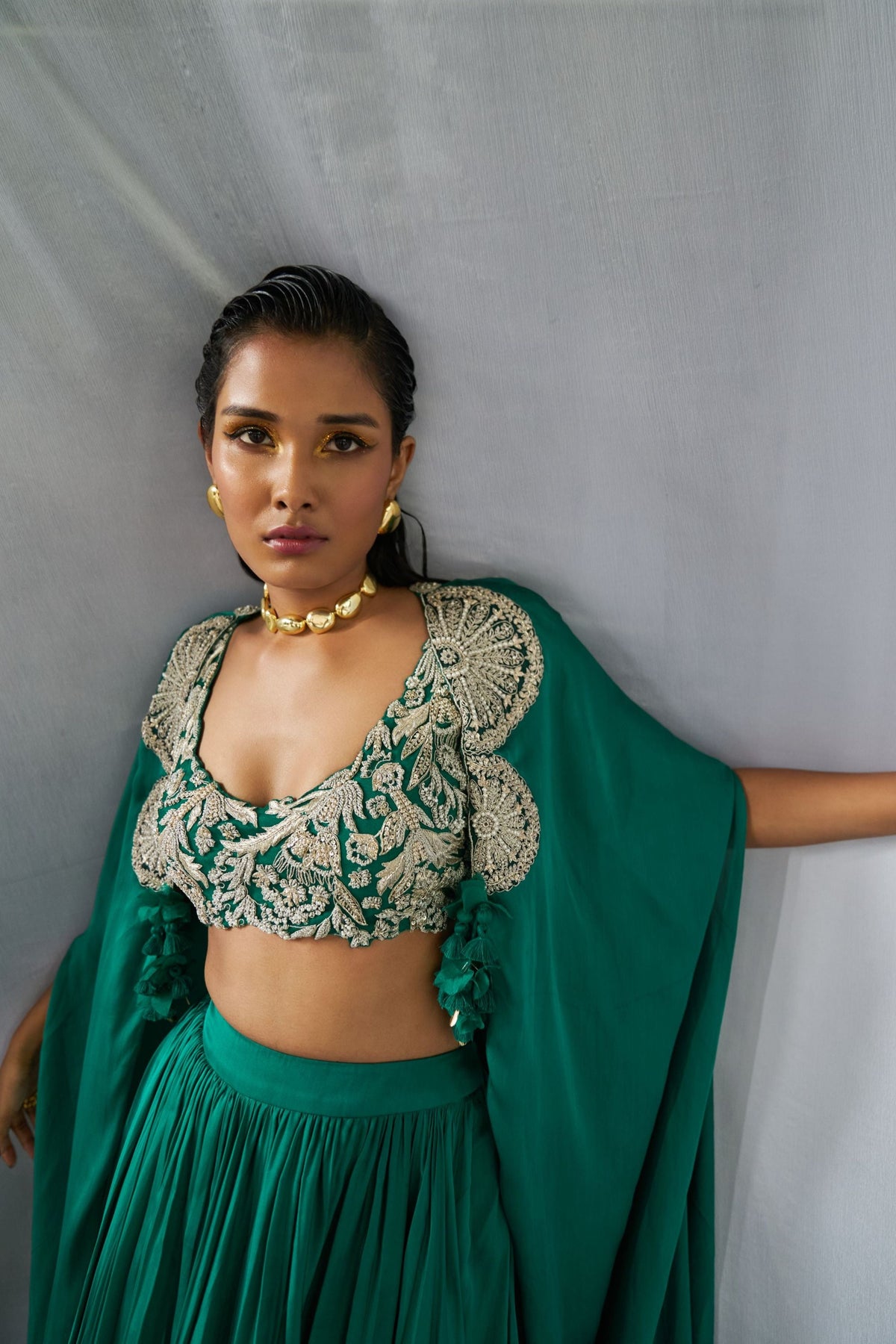 Teal Green Lehenga Set