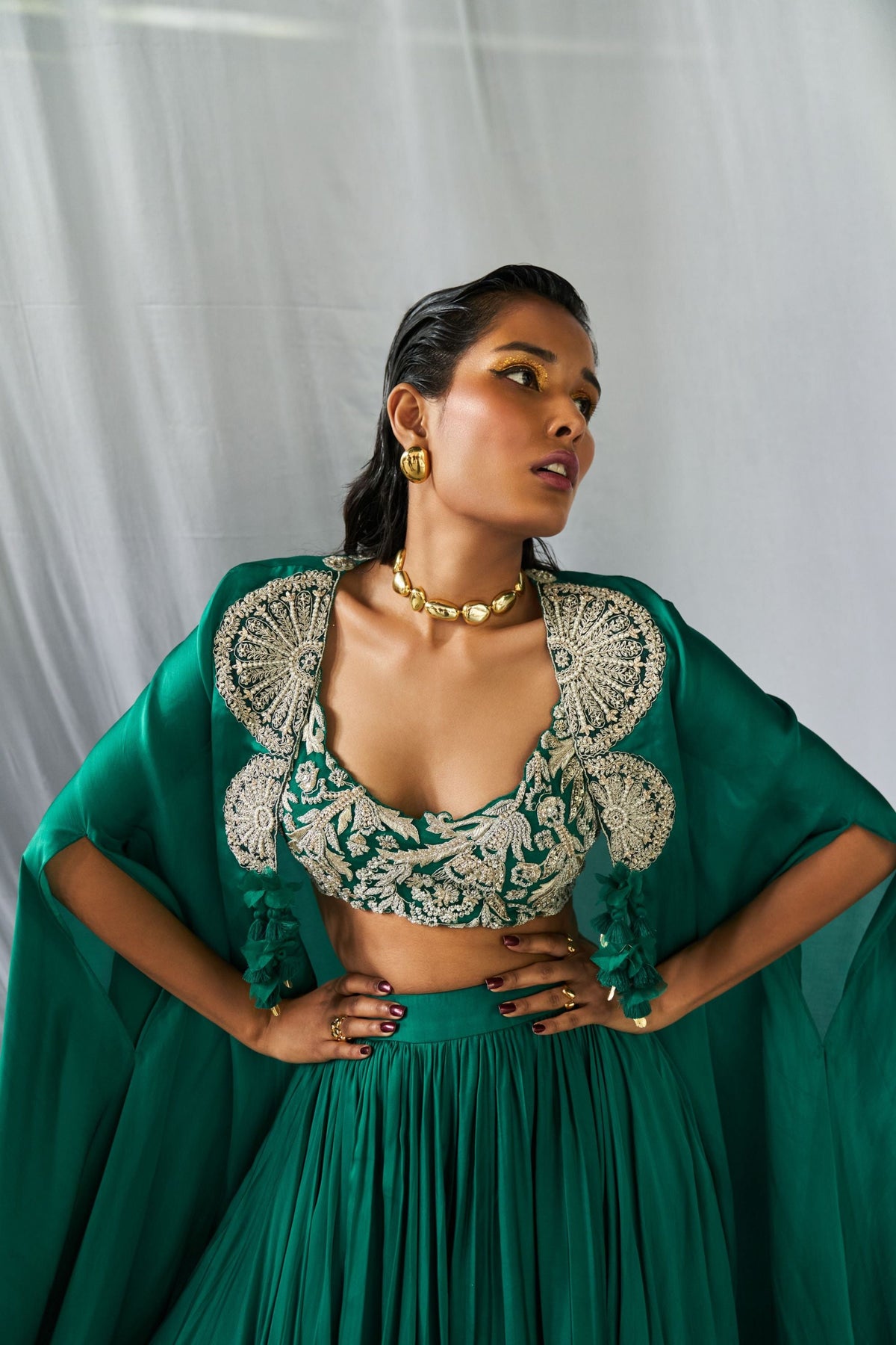 Teal Green Lehenga Set
