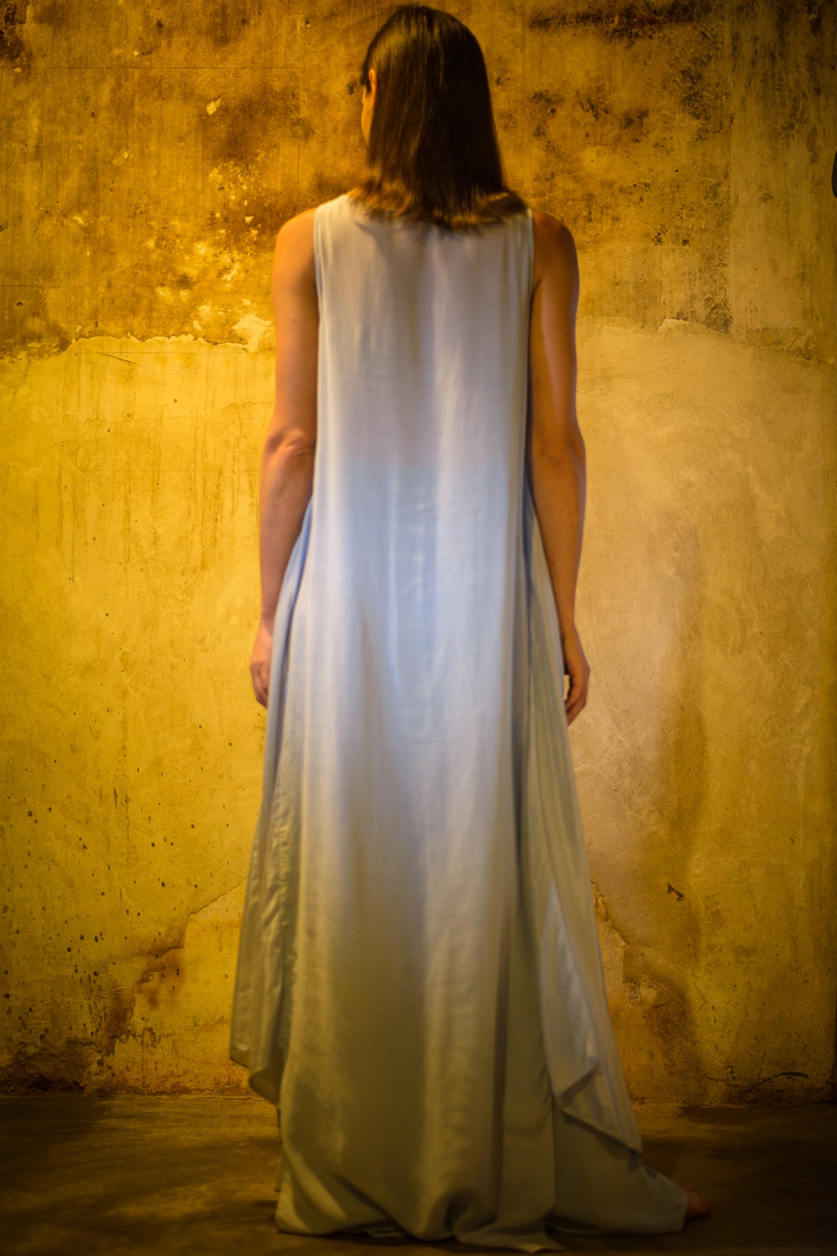 Front draped high low dress