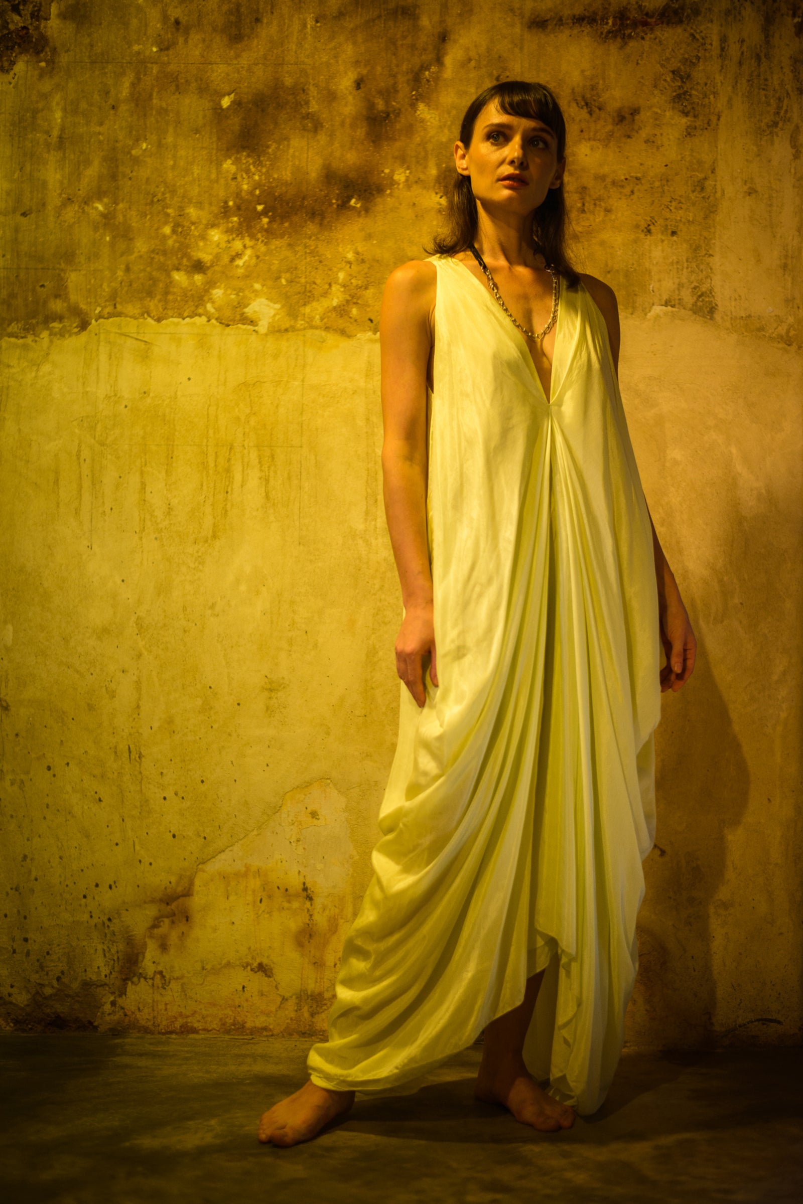 2 way side draped dress