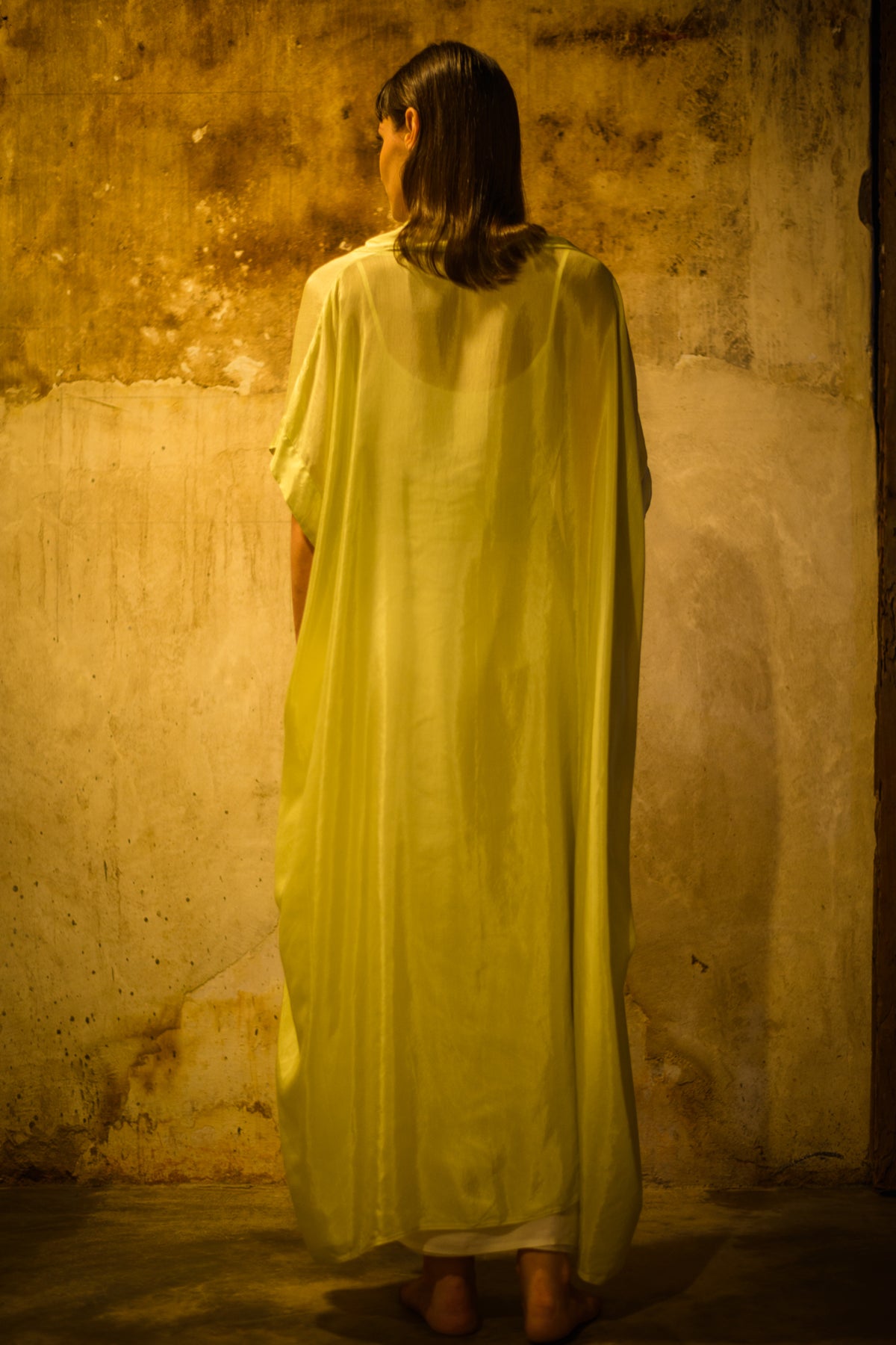 Kaftan jacket with belt
