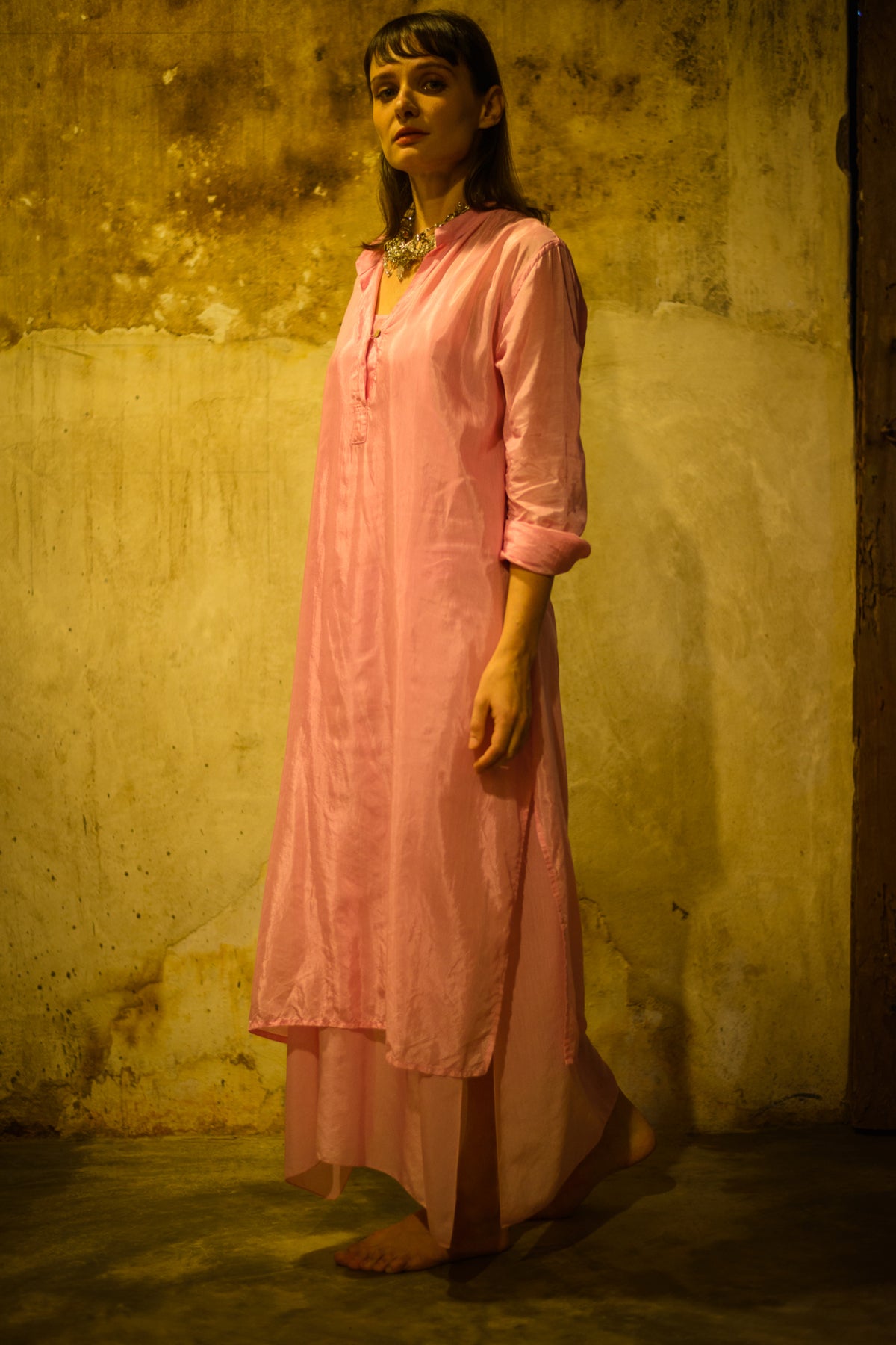 Shirt tunic with slip
