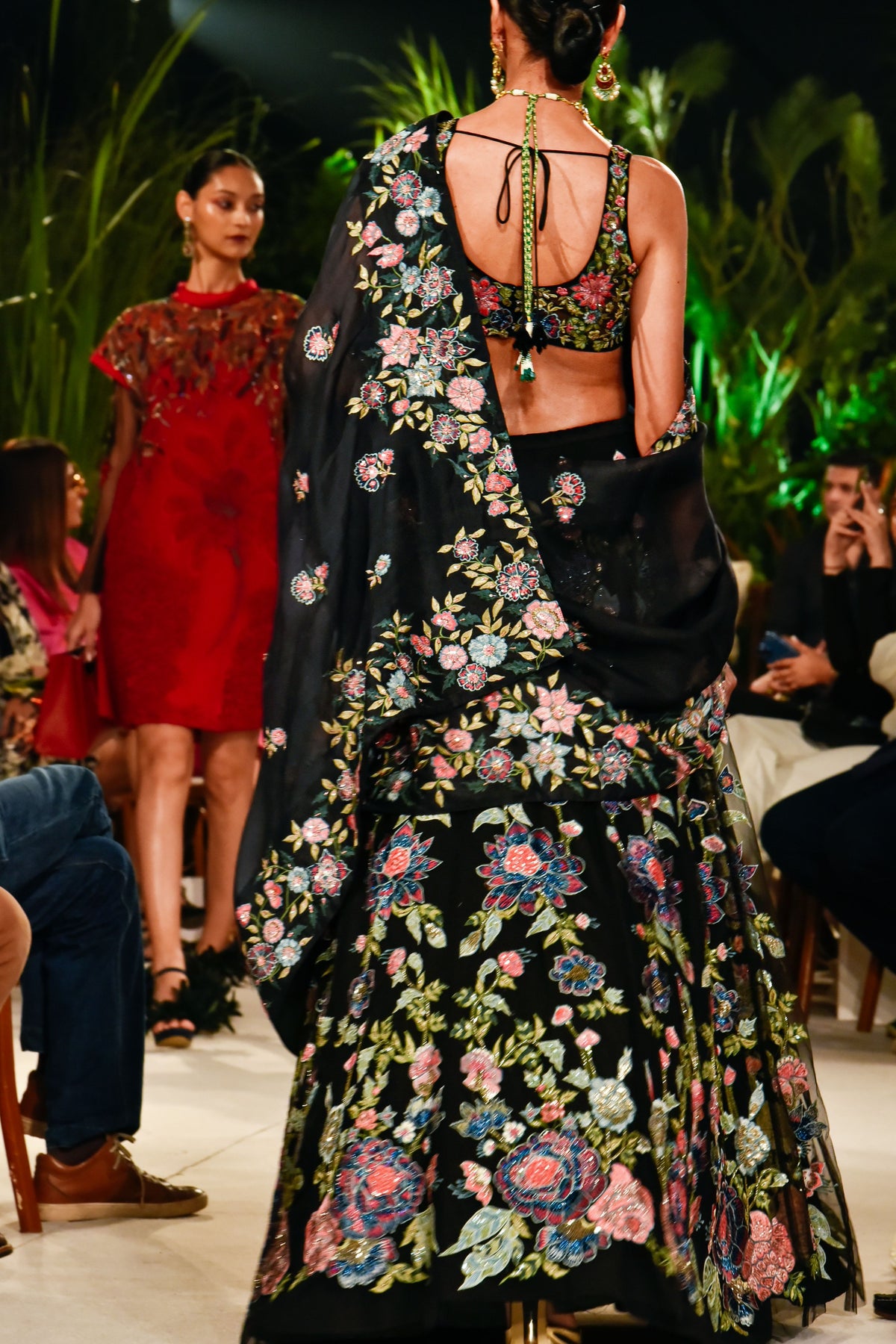 Black Tulle Lehenga Set