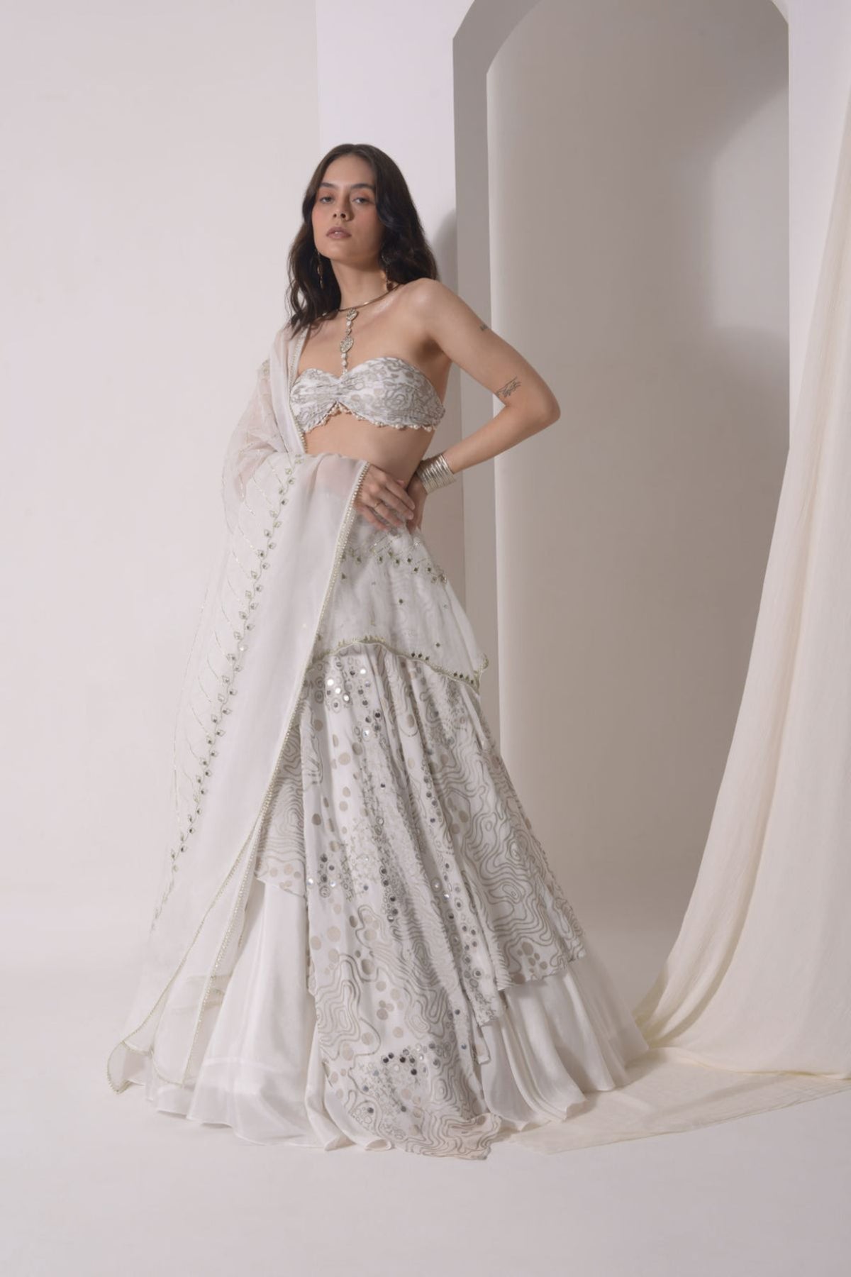 Foil Twinkling Lehenga Set