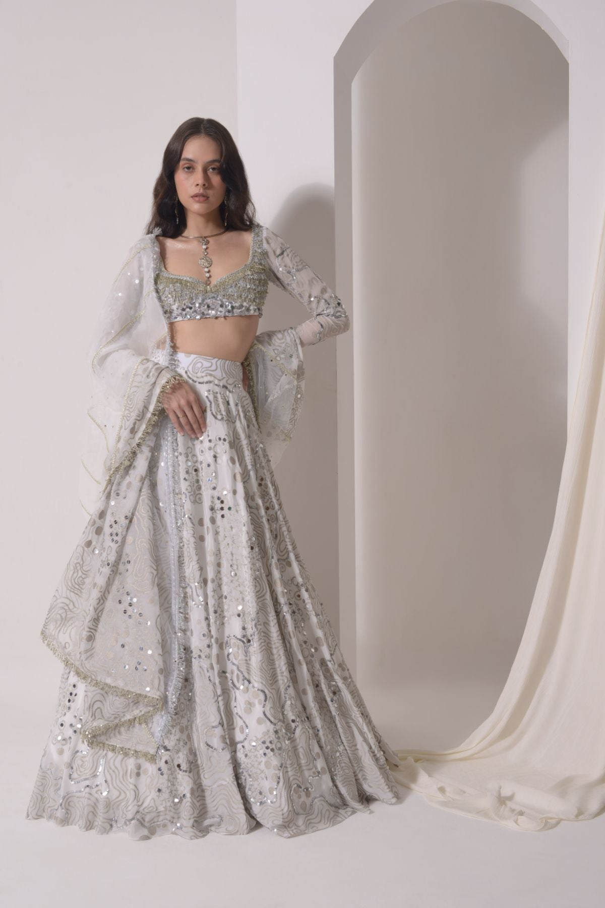 Foil Twinkling Lehenga Set